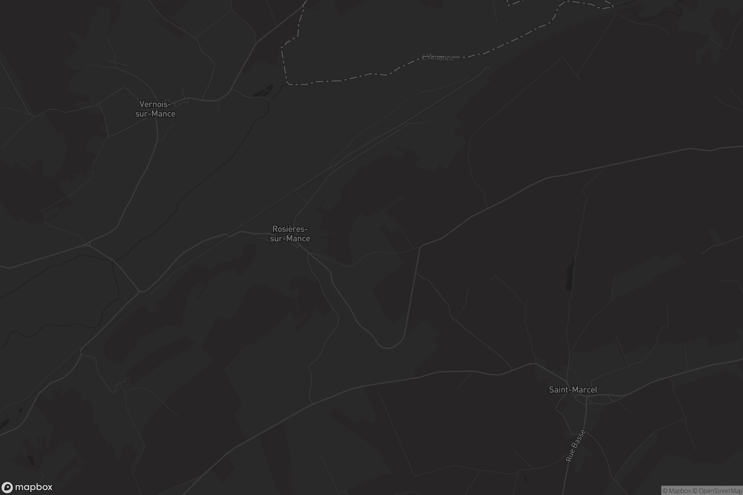 Carte de Rosières-sur-Mance