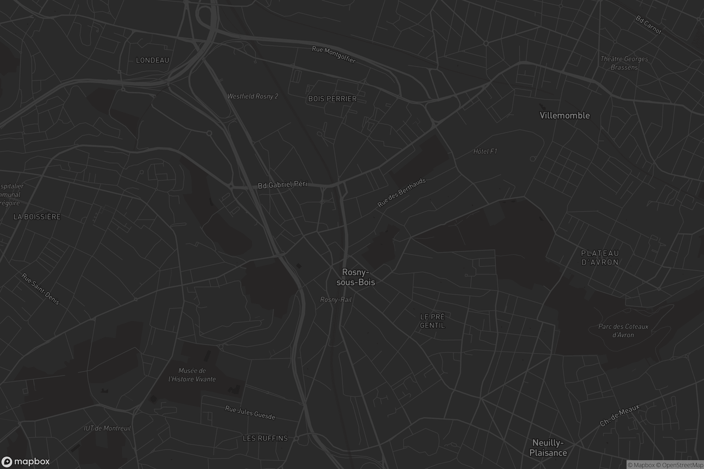 Carte de Rosny-sous-Bois