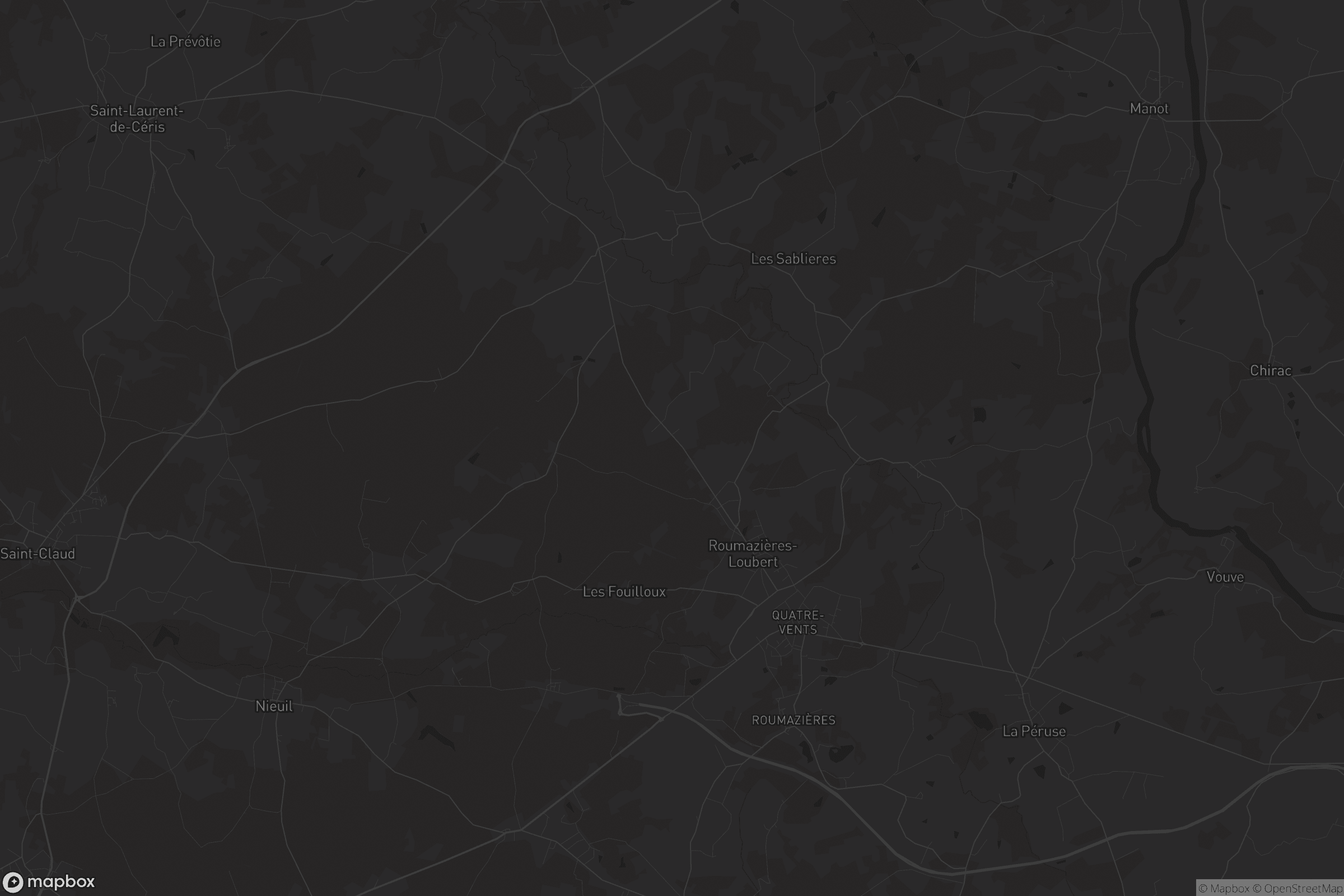 Carte de Roumazières-Loubert