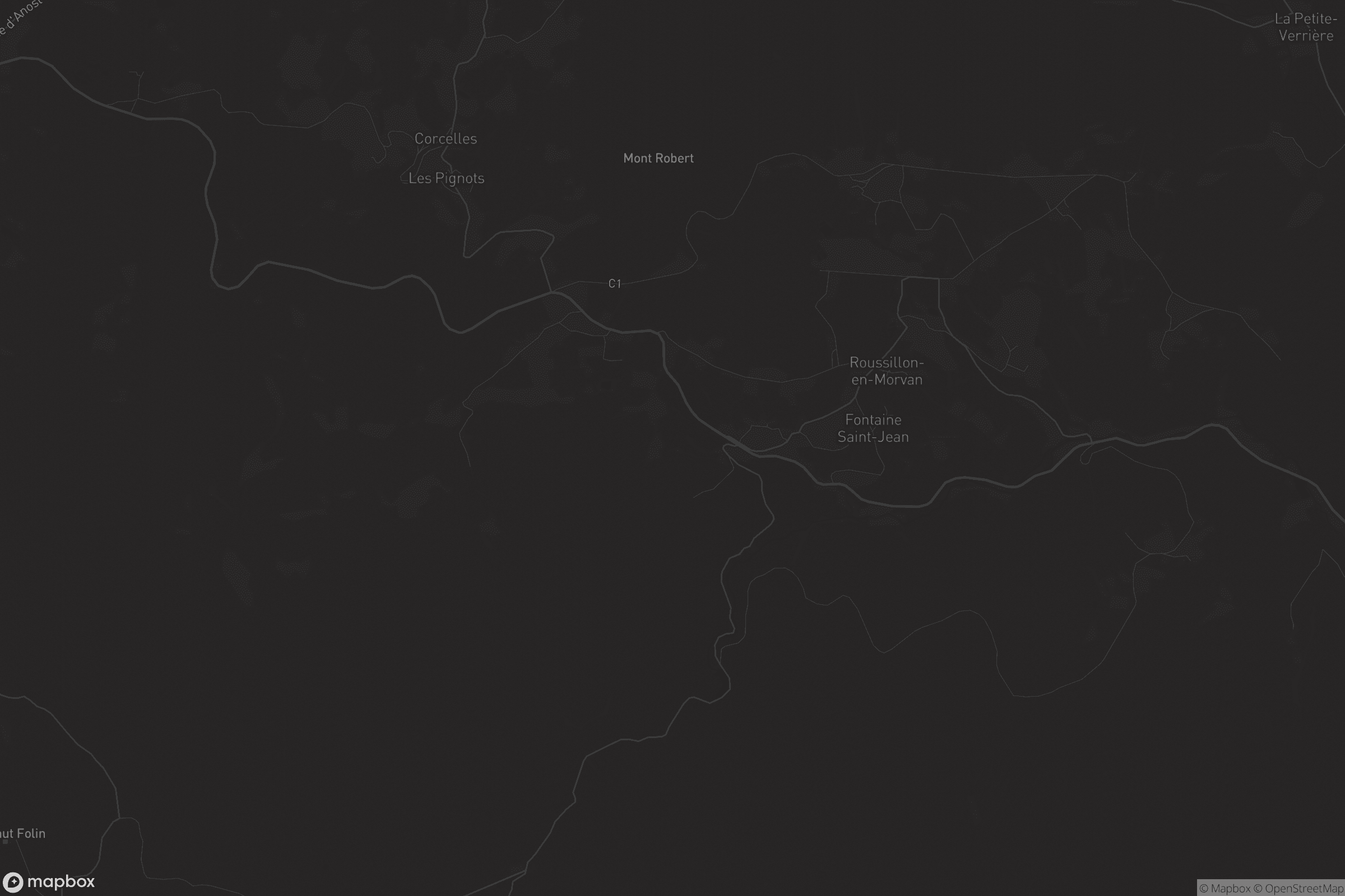 Carte de Roussillon-en-Morvan