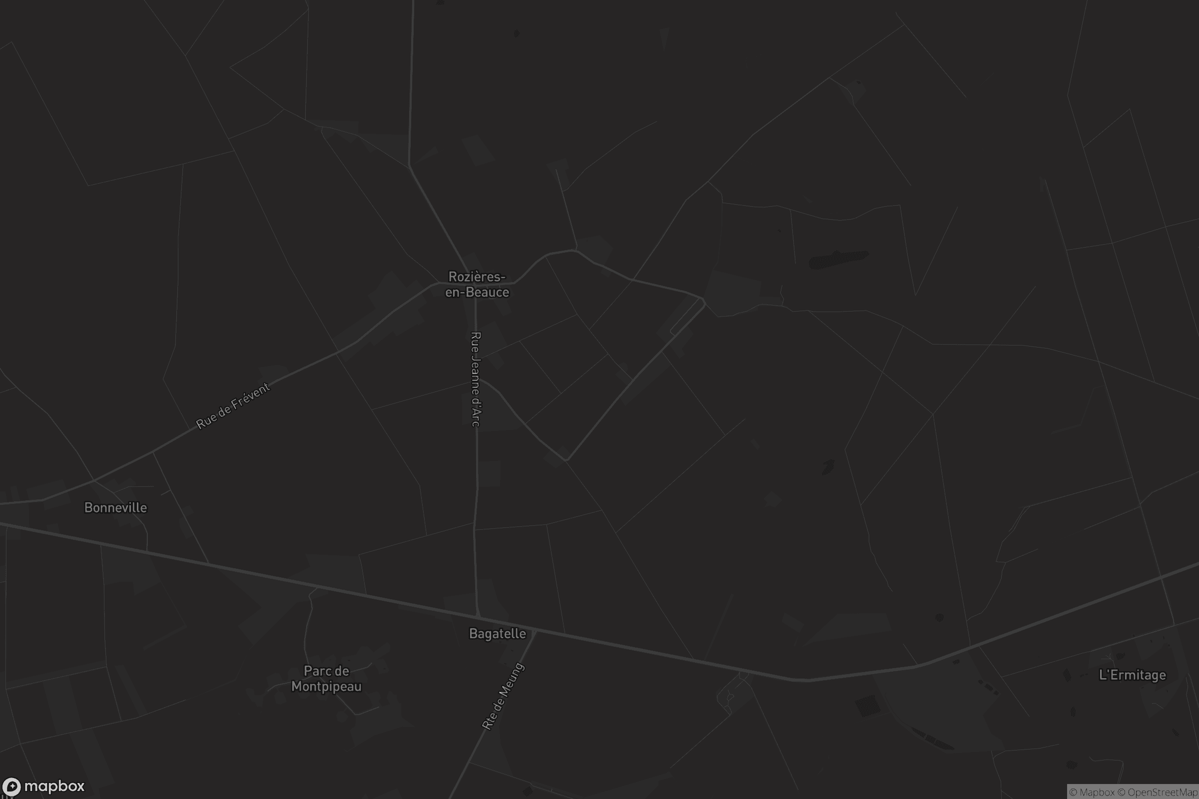 Carte de Rozières-en-Beauce