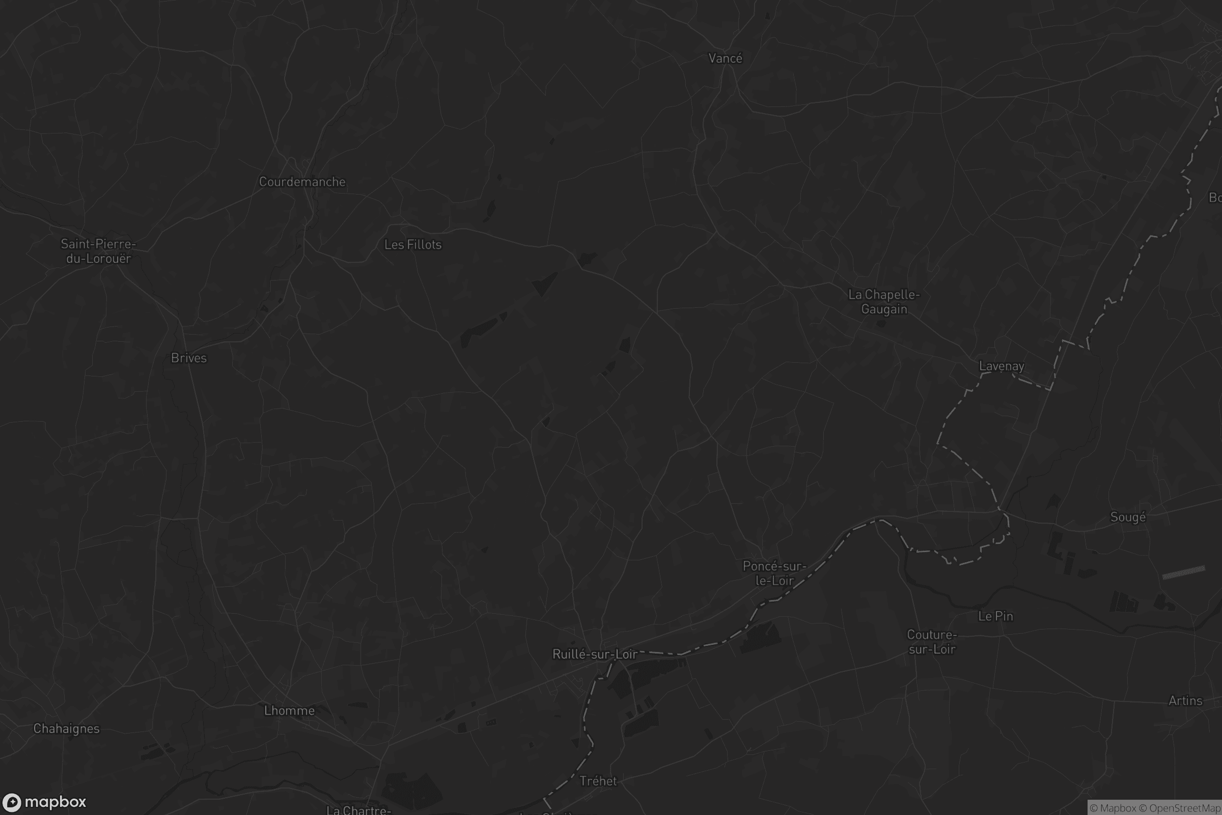 Carte de Ruillé-sur-Loir