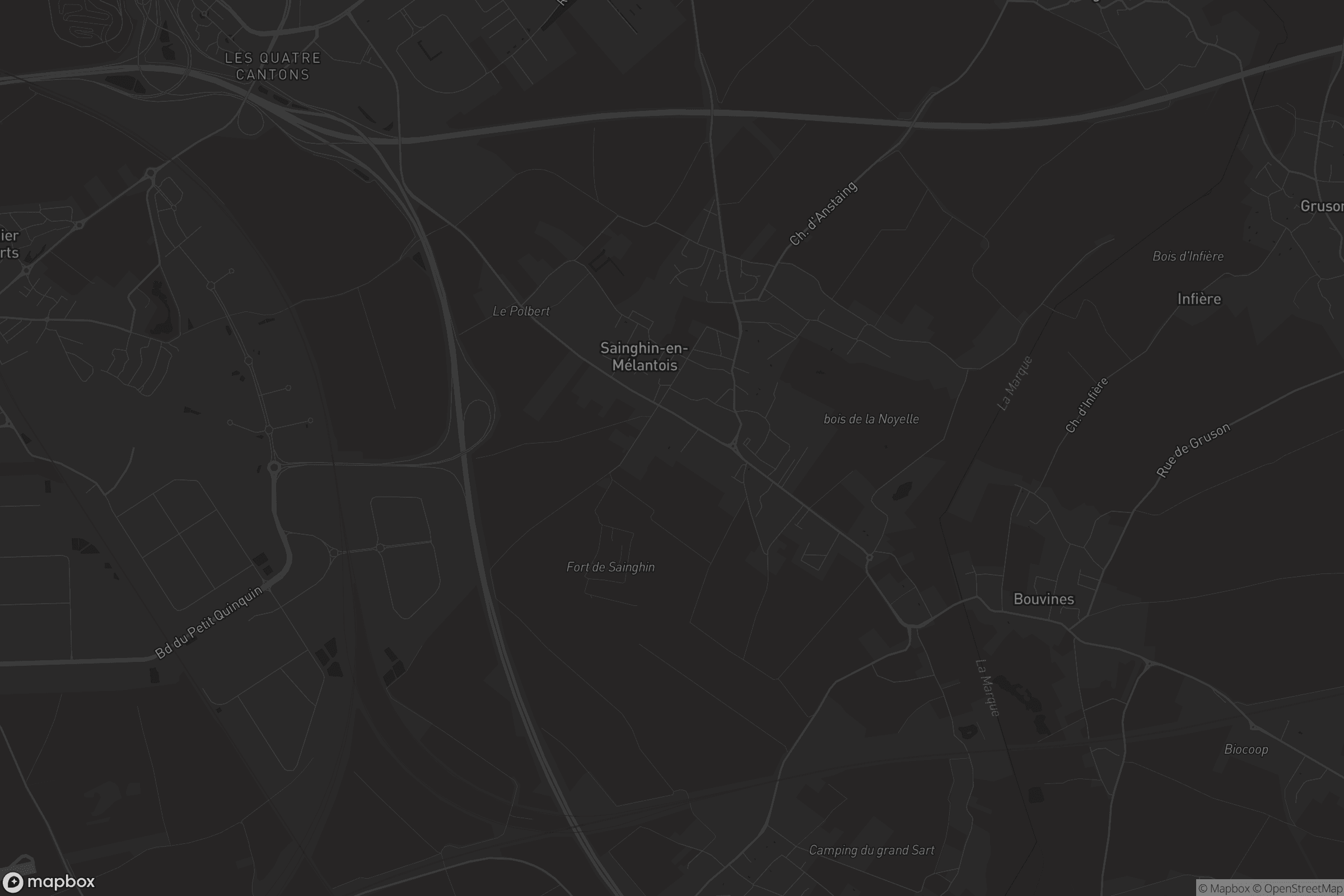 Carte de Sainghin-en-Mélantois