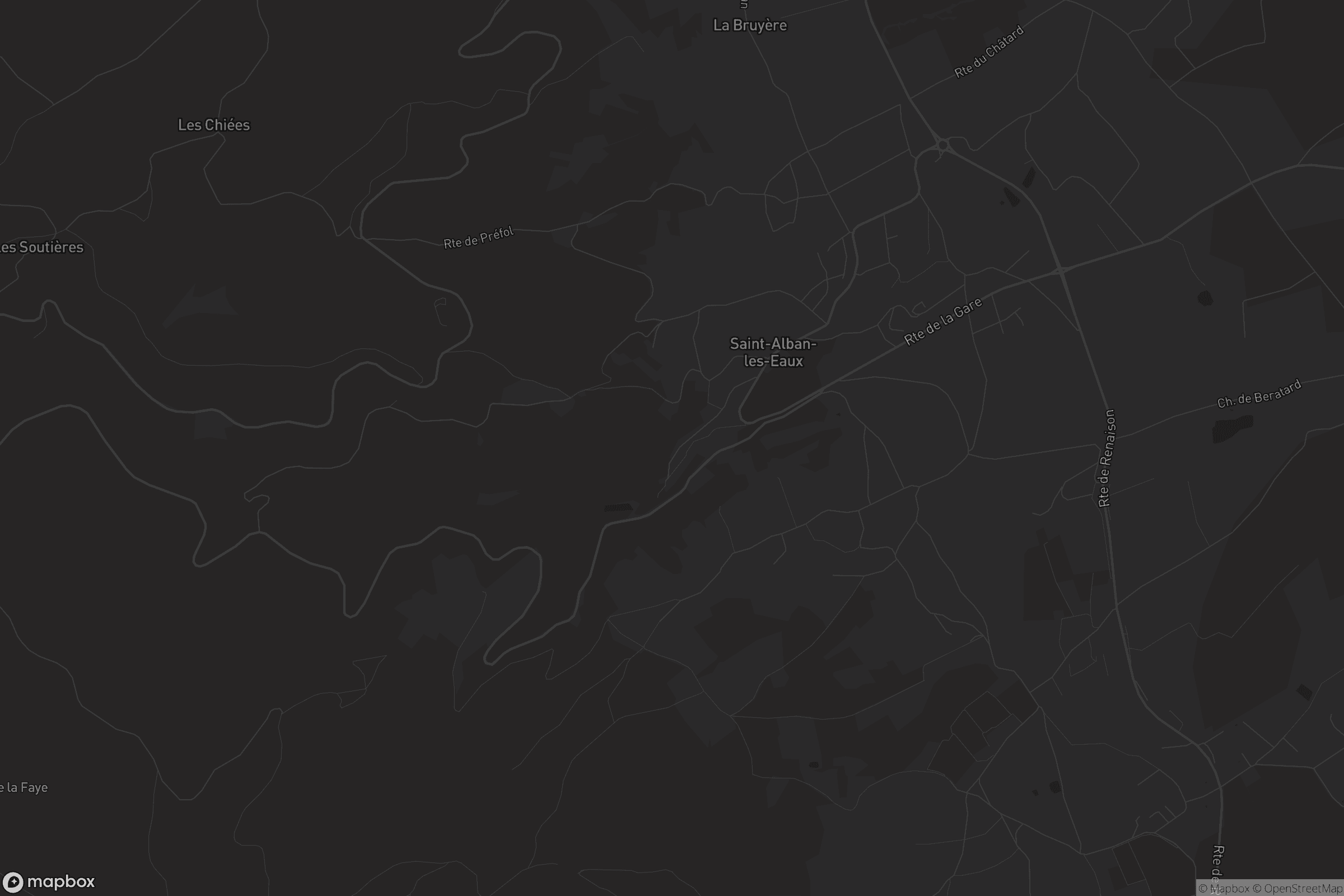 Carte de Saint-Alban-les-Eaux