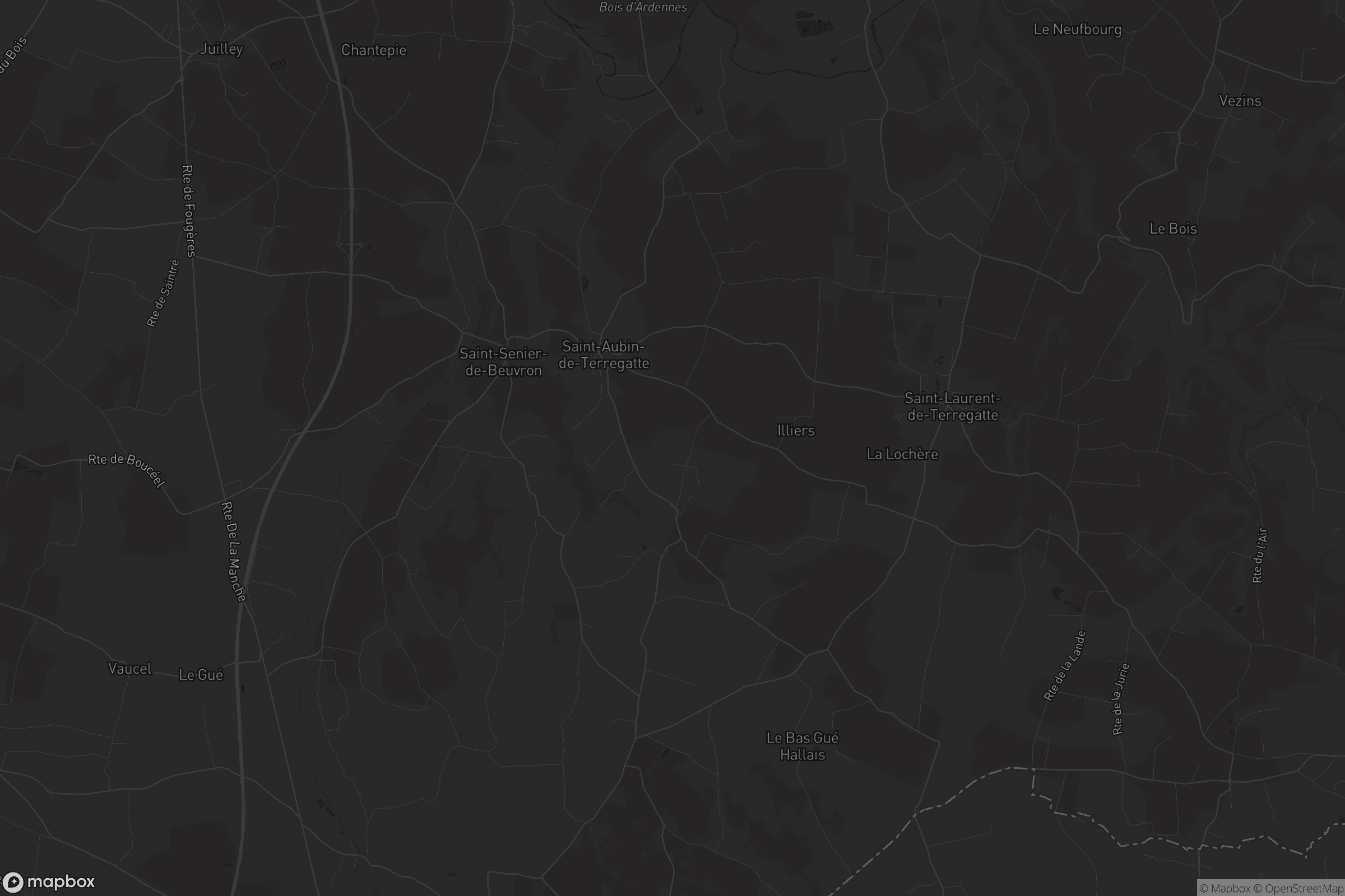 Carte de Saint-Aubin-de-Terregatte