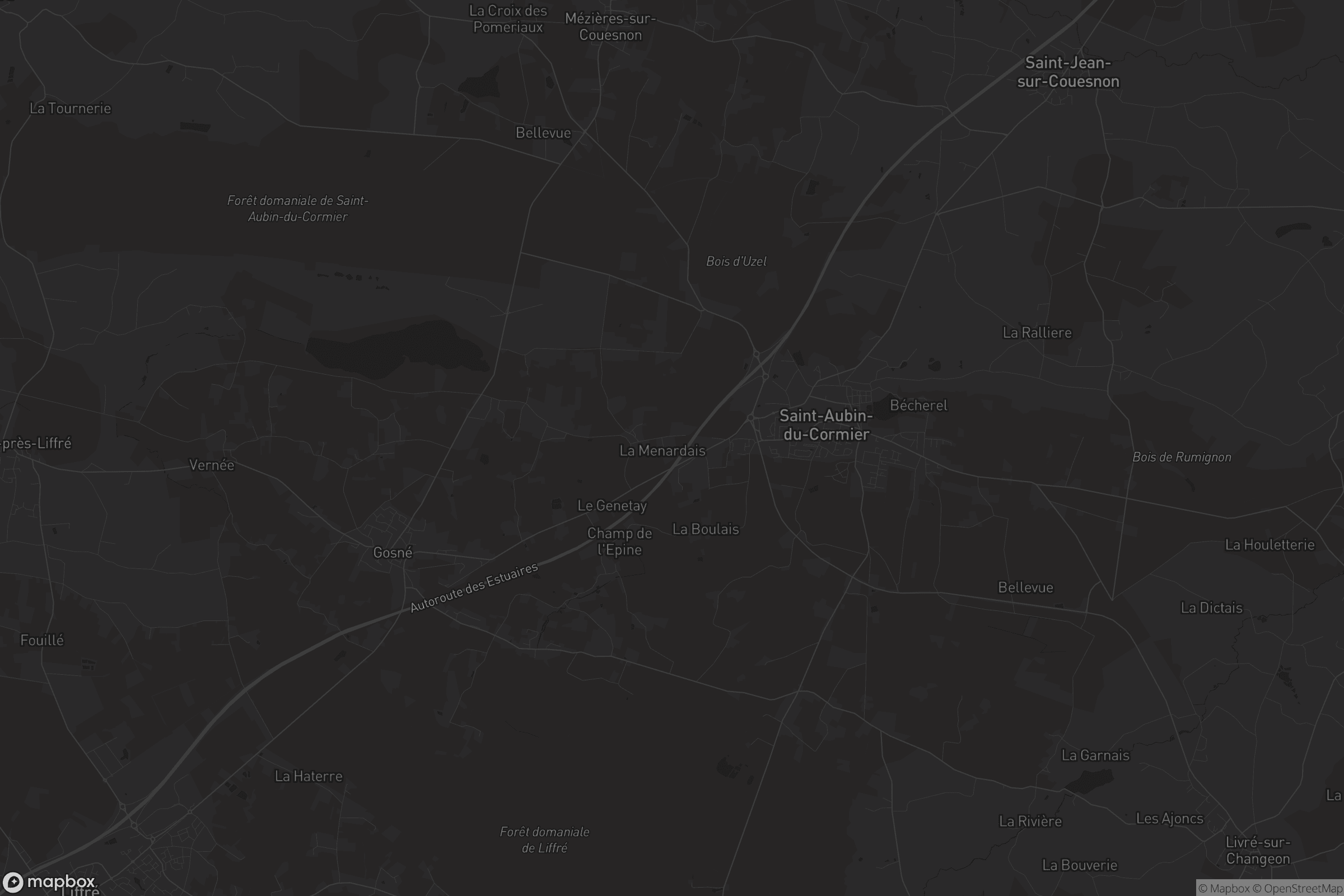 Carte de Saint-Aubin-du-Cormier
