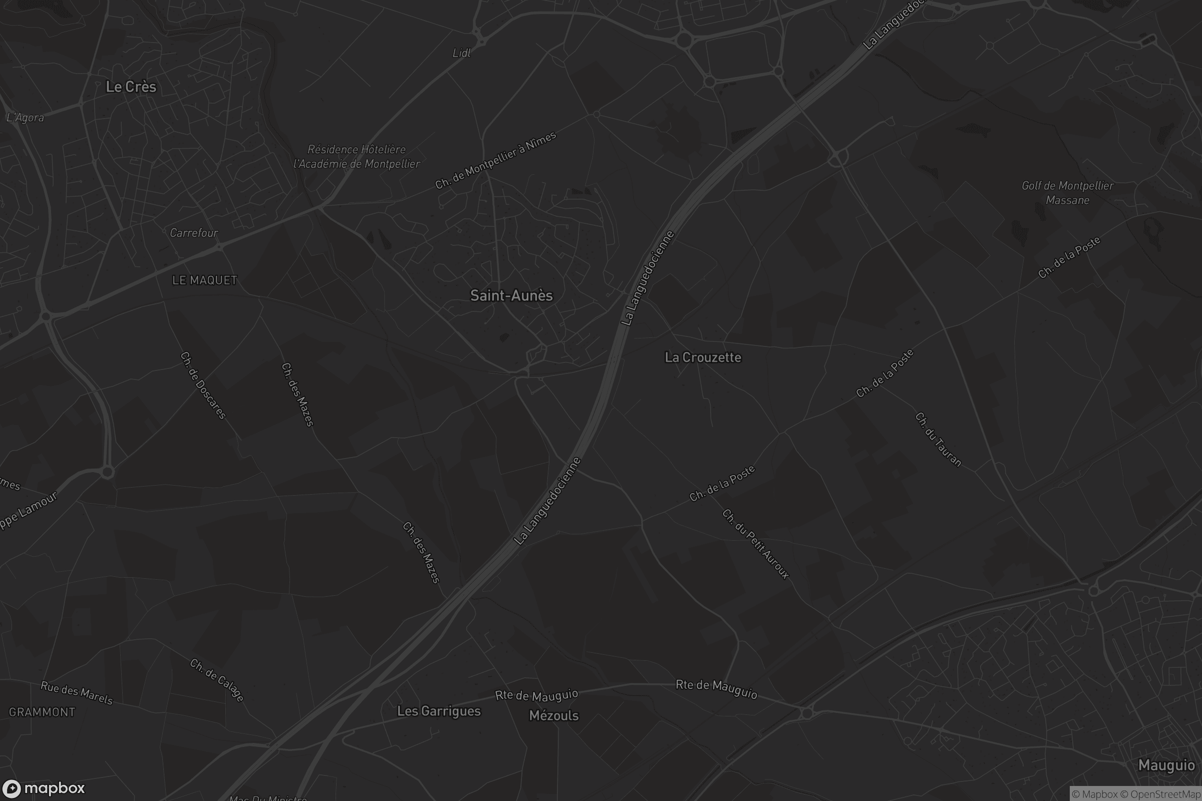 Carte de Saint-Aunès