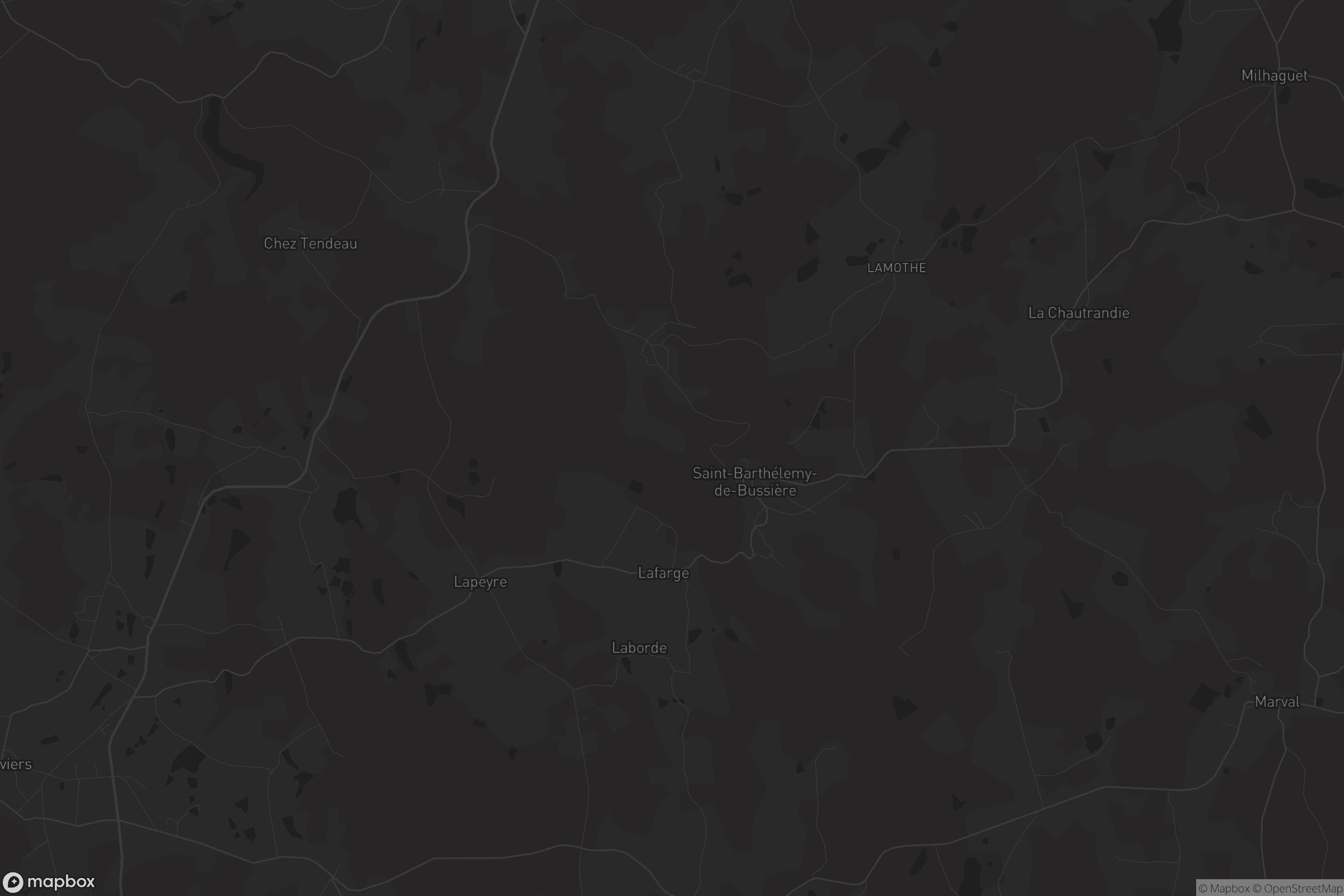 Carte de Saint-Barthélemy-de-Bussière