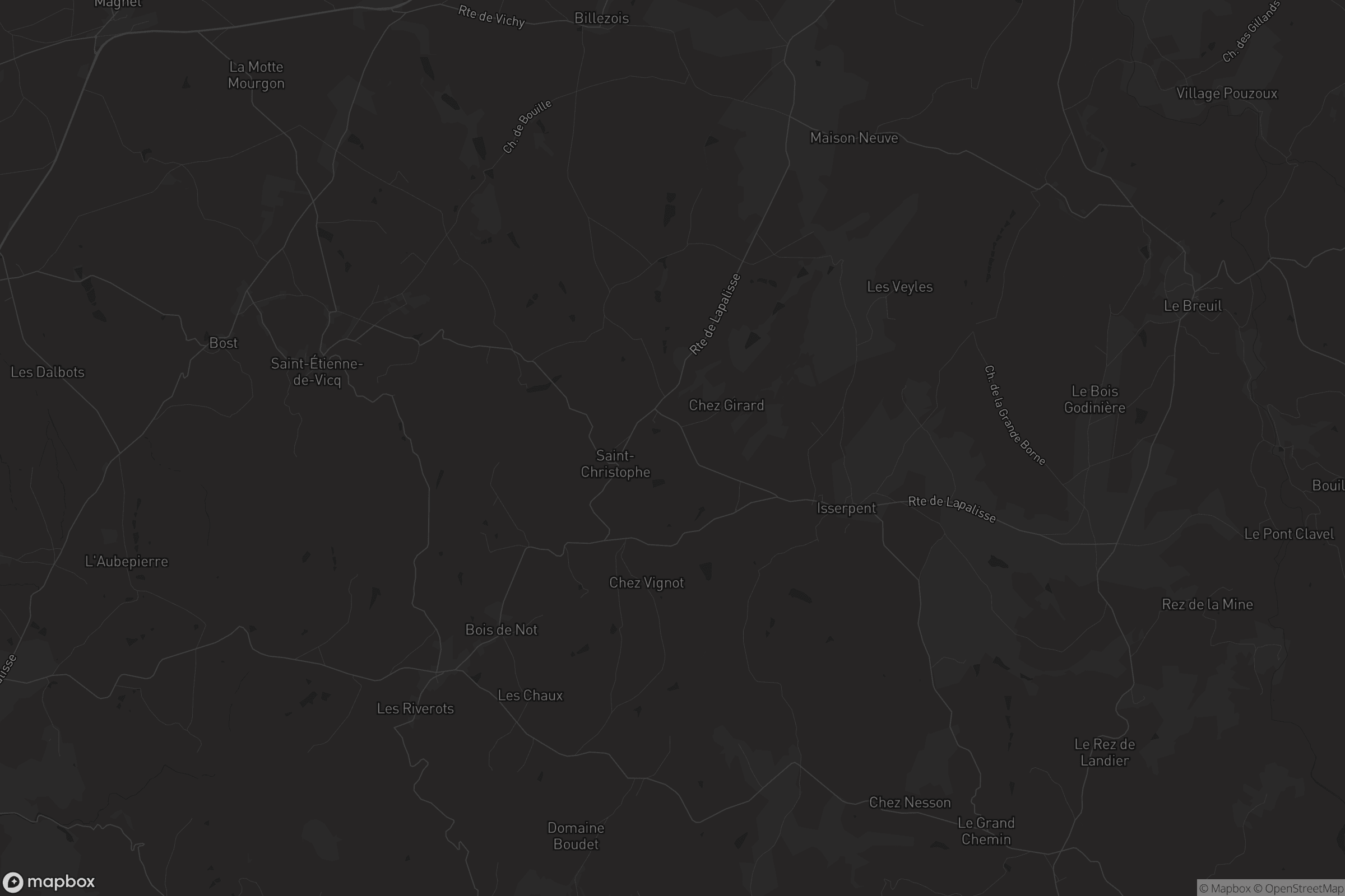 Carte de Saint-Christophe-en-Bourbonnais