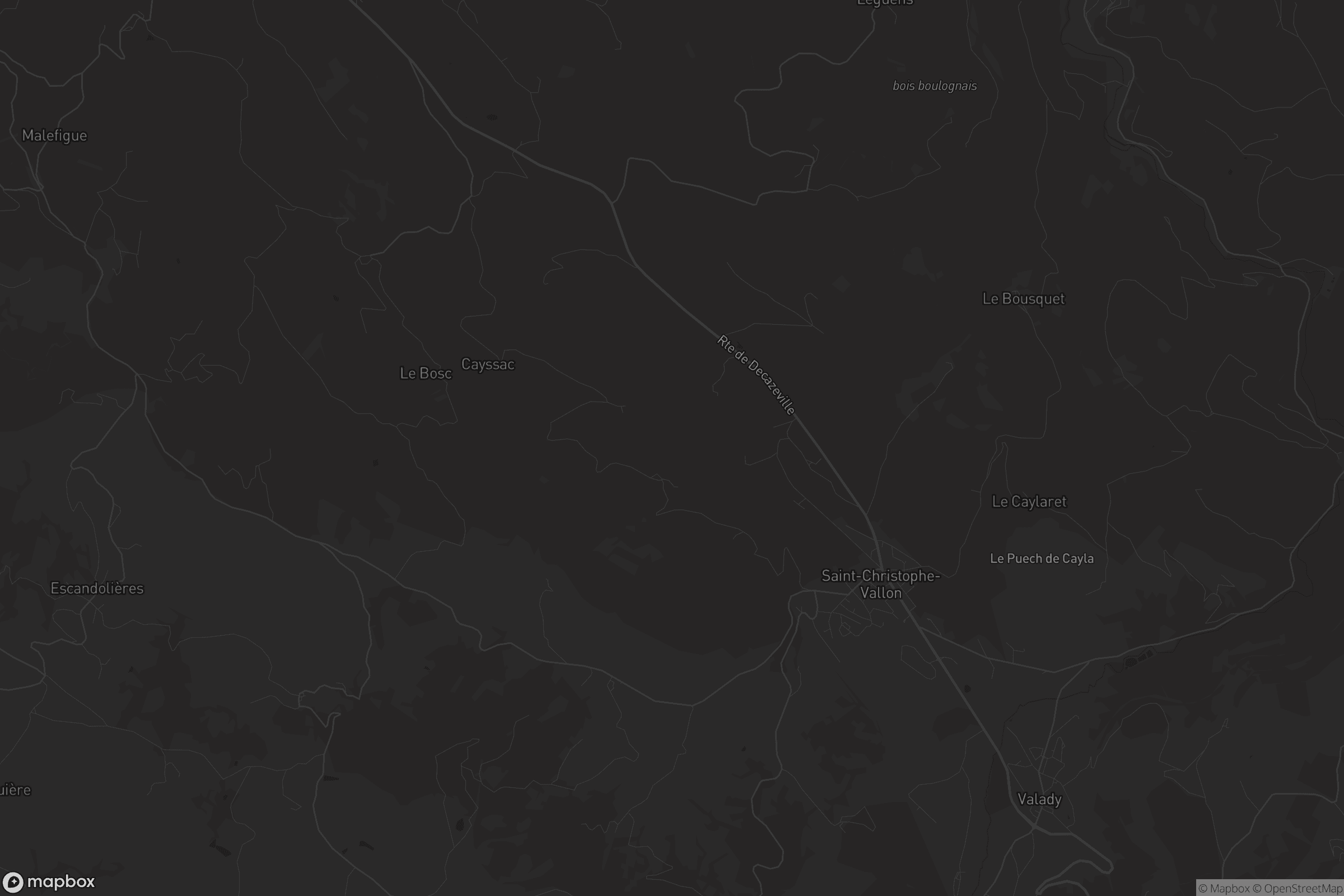 Carte de Saint-Christophe-Vallon