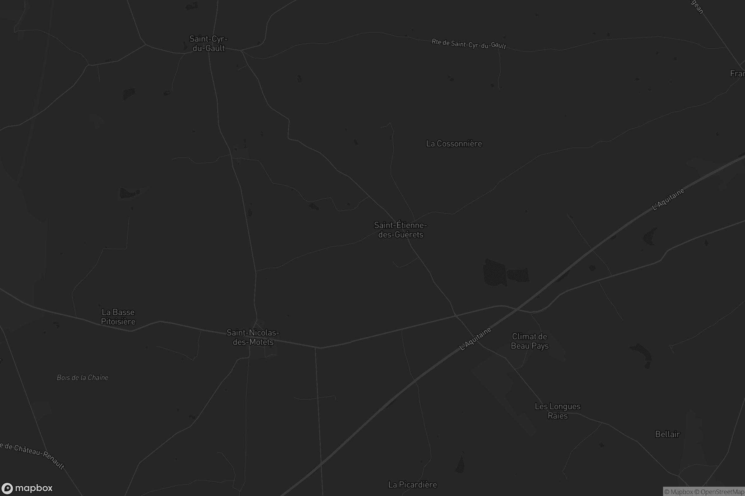 Carte de Saint-Étienne-des-Guérets