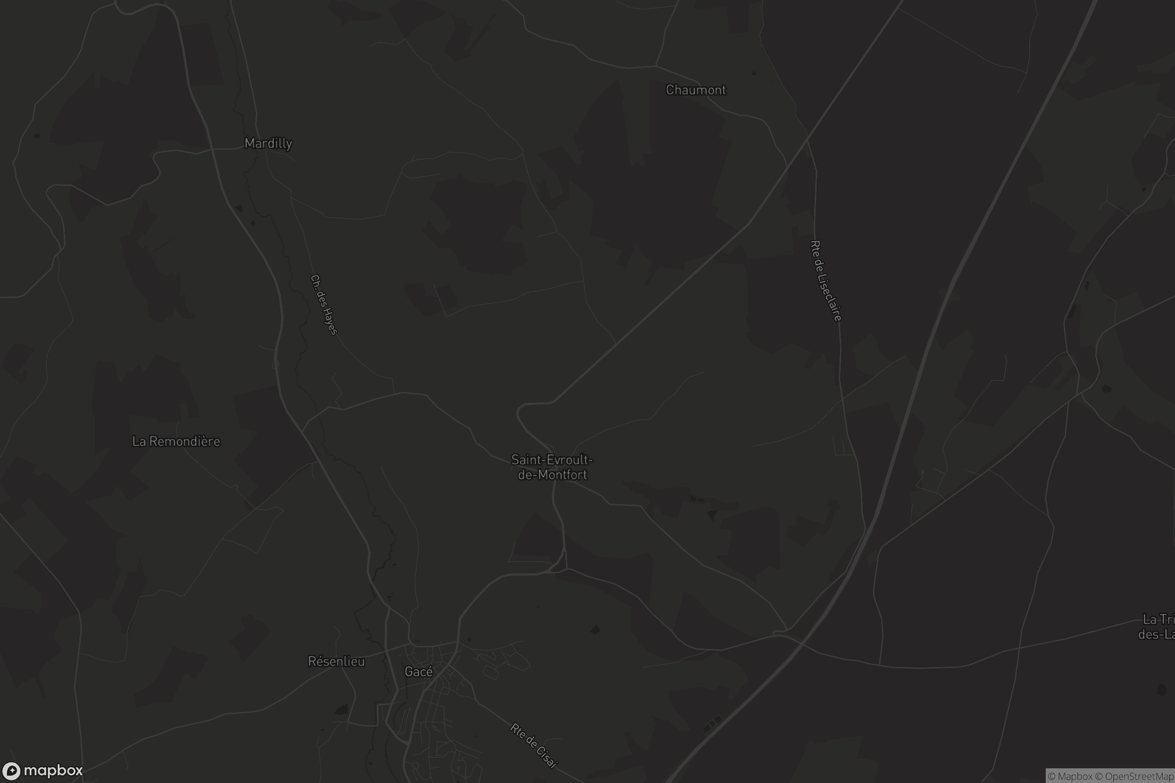 Carte de Saint-Evroult-de-Montfort