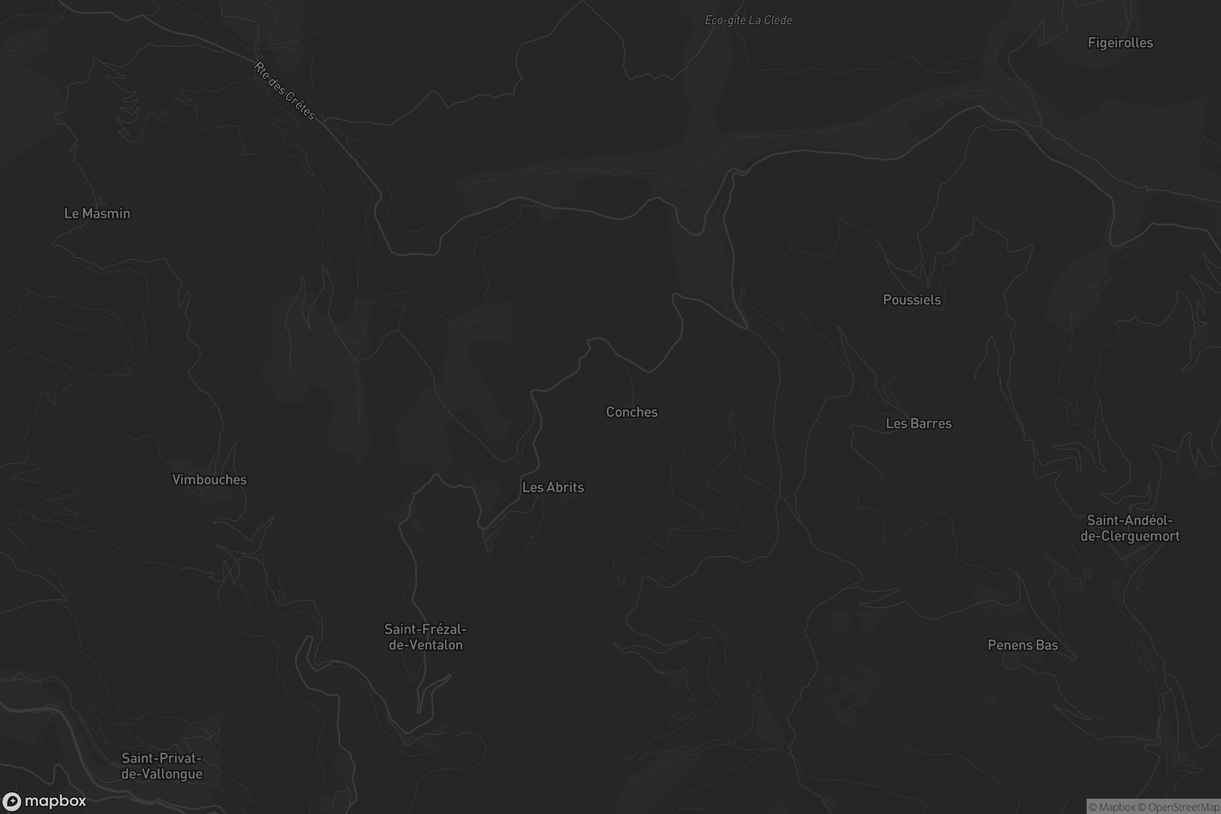 Carte de Saint-Frézal-de-Ventalon