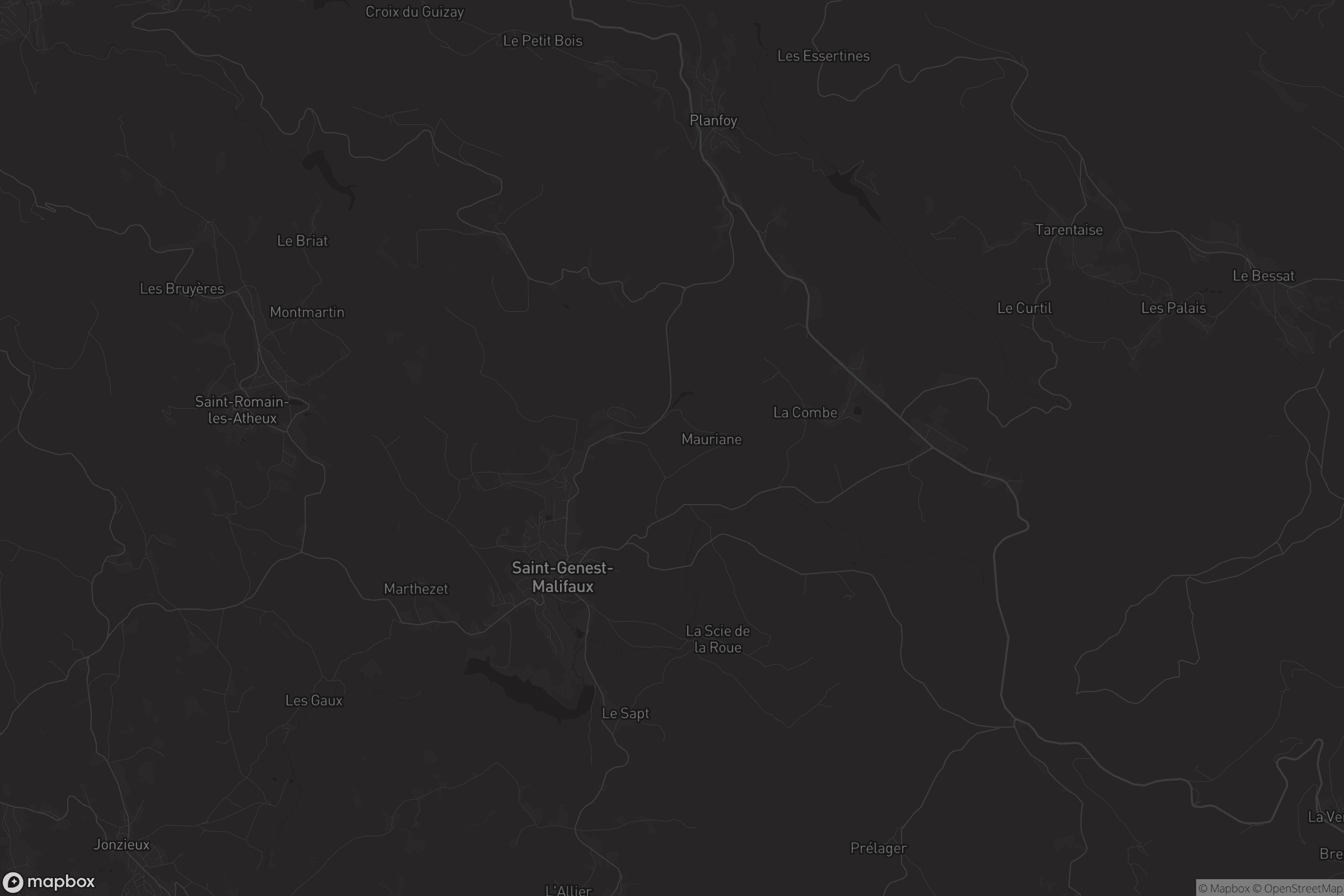 Carte de Saint-Genest-Malifaux