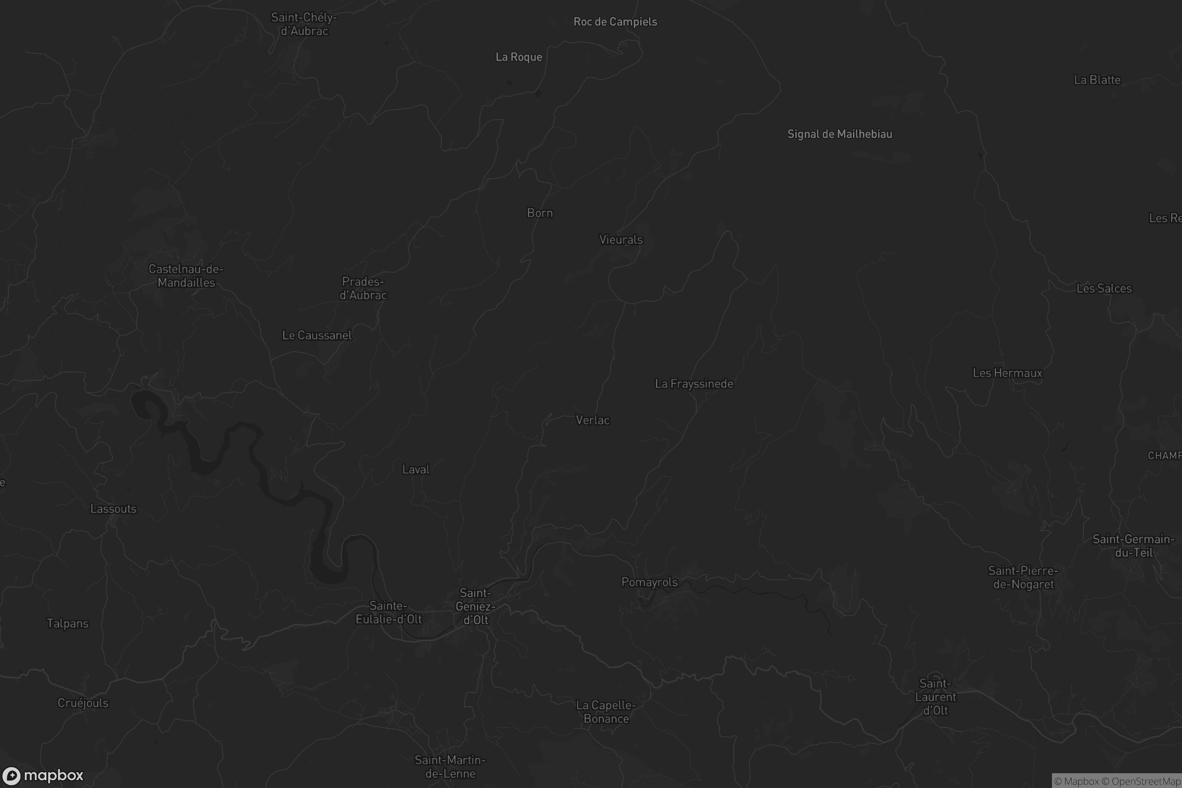 Carte de Saint-Geniez d'Olt et d'Aubrac