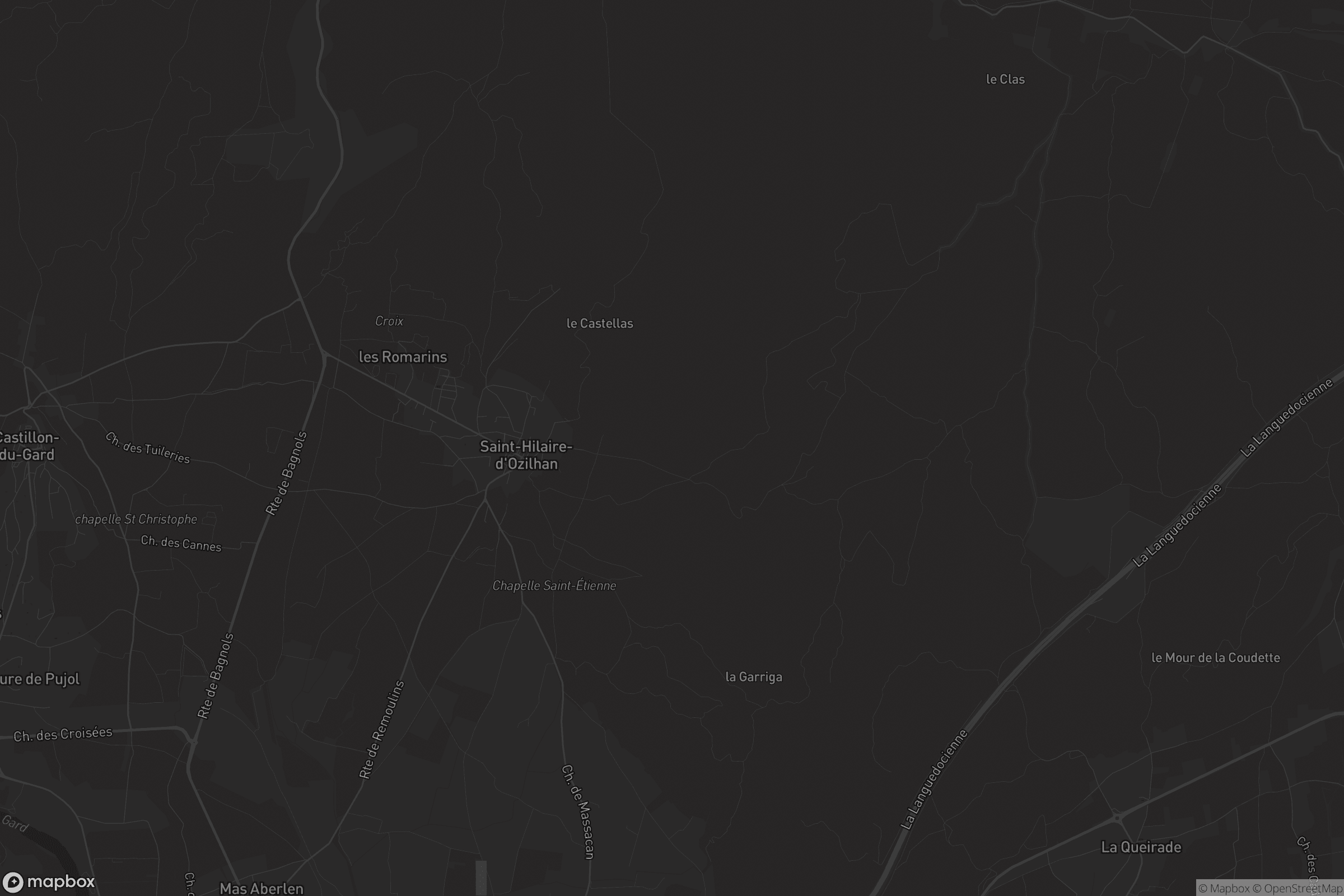 Carte de Saint-Hilaire-d'Ozilhan