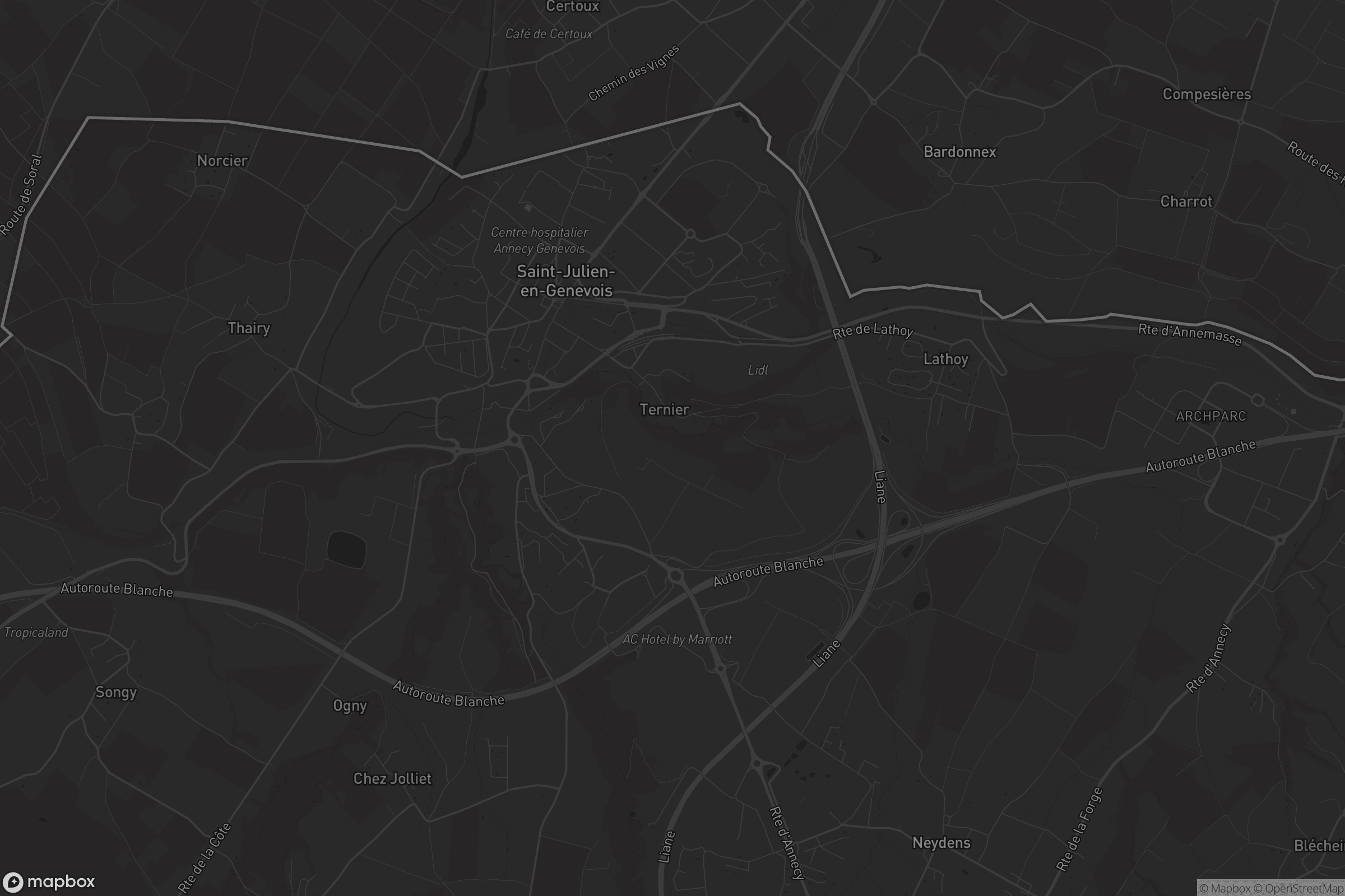 Carte de Saint-Julien-en-Genevois