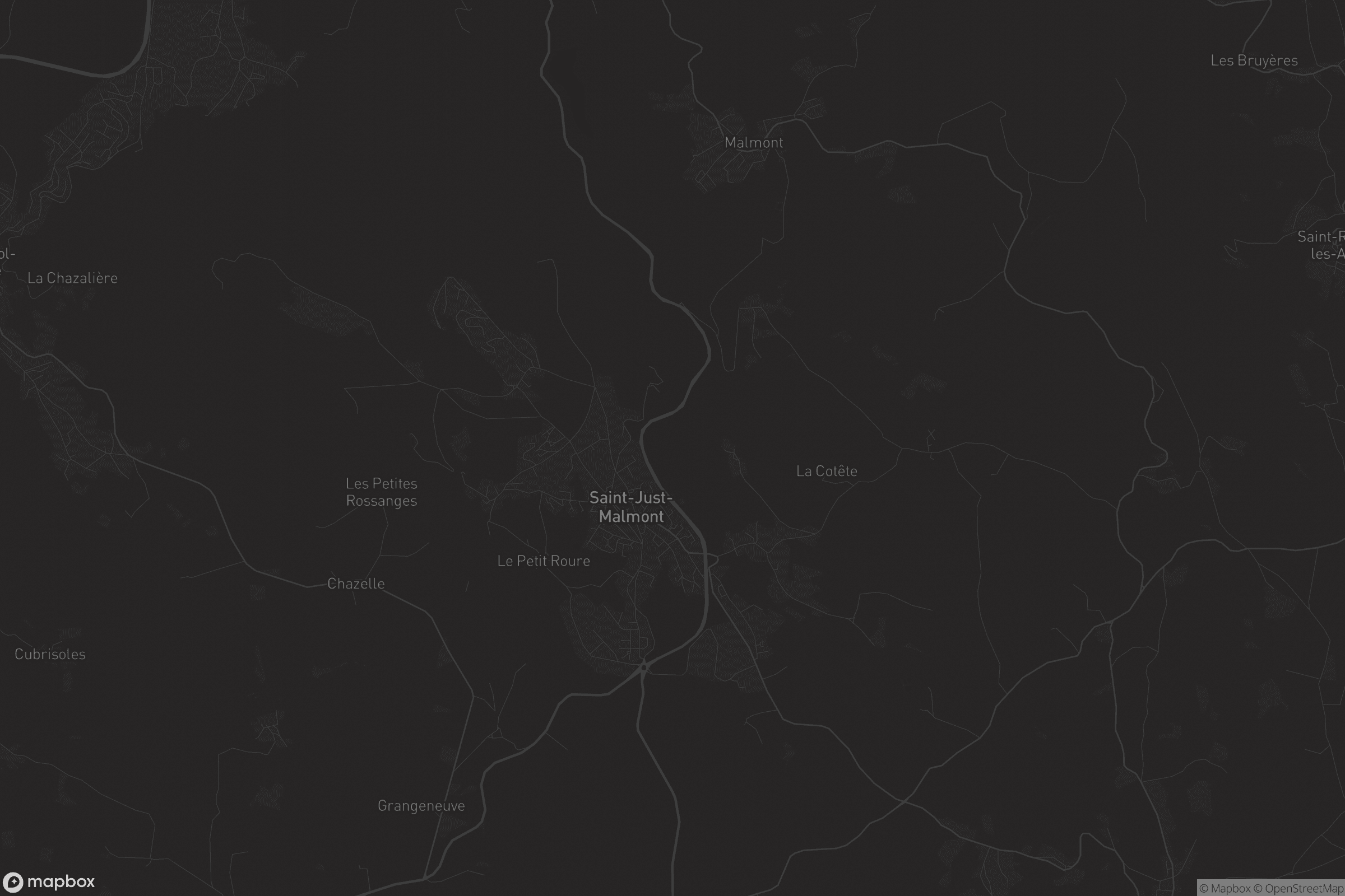 Carte de Saint-Just-Malmont