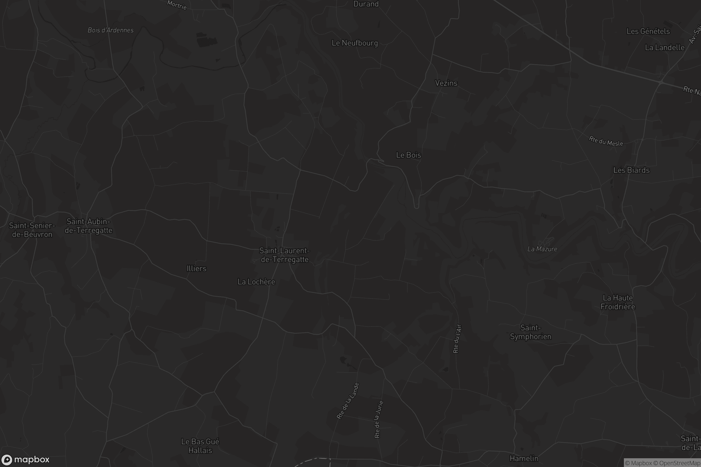 Carte de Saint-Laurent-de-Terregatte