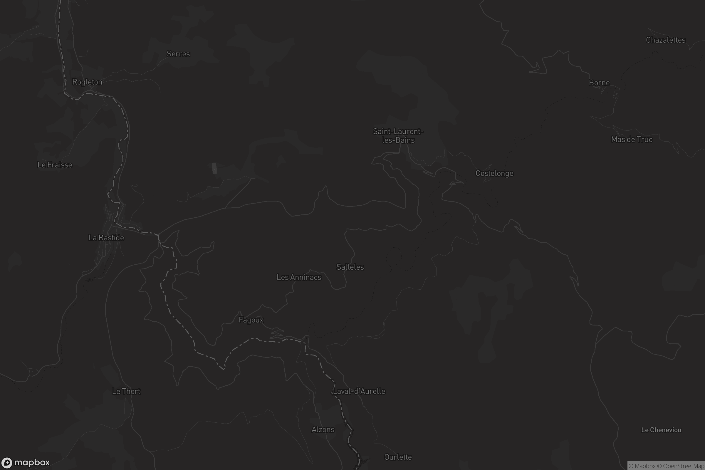 Carte de Saint-Laurent-les-Bains-Laval-d'Aurelle