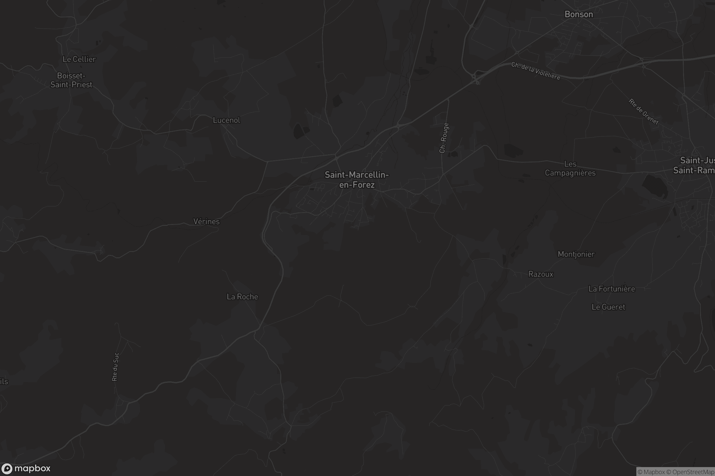 Carte de Saint-Marcellin-en-Forez