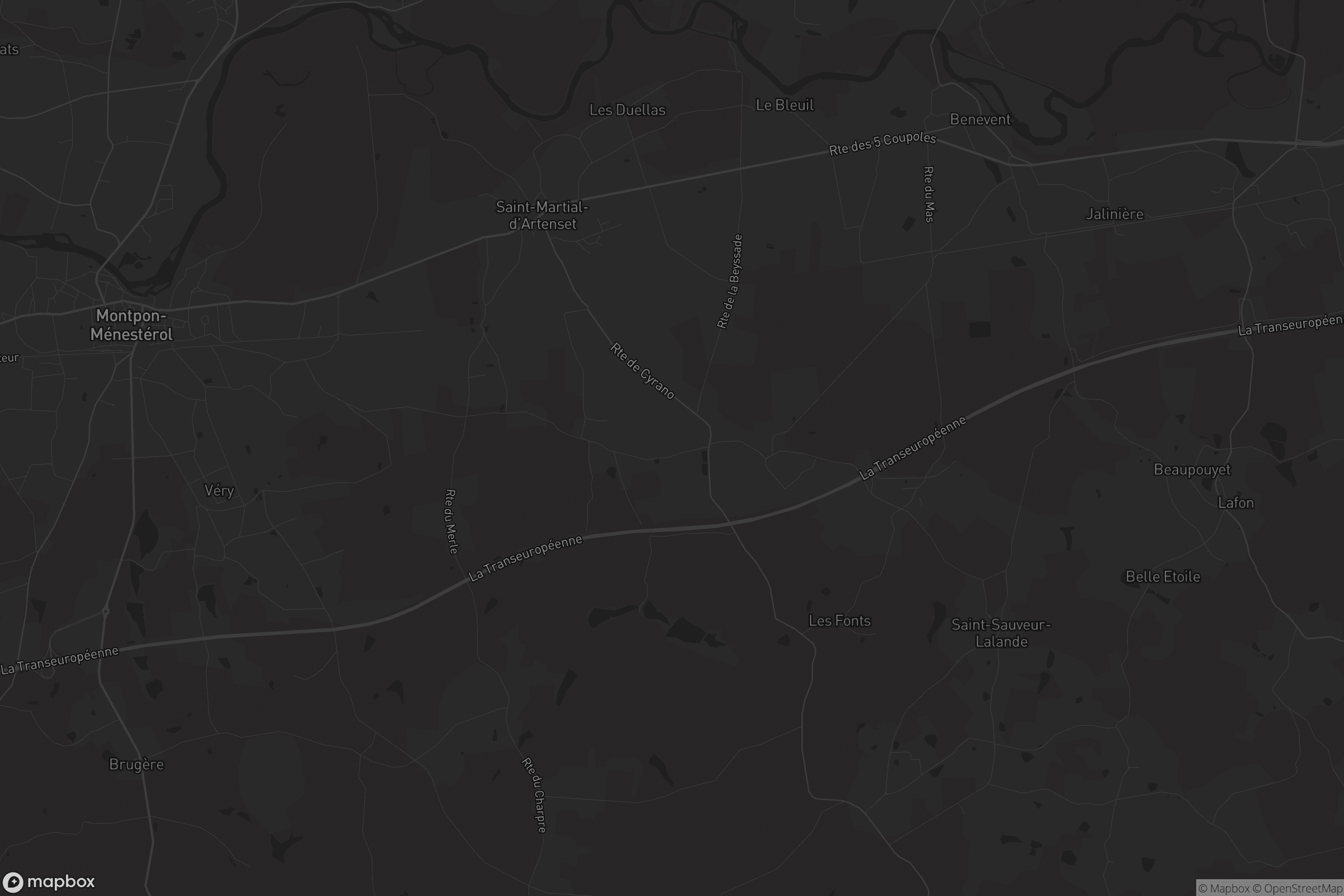 Carte de Saint-Martial-d'Artenset