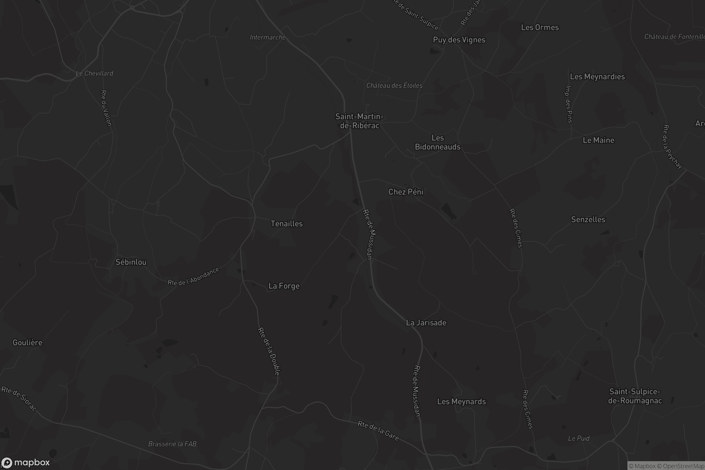 Carte de Saint-Martin-de-Ribérac