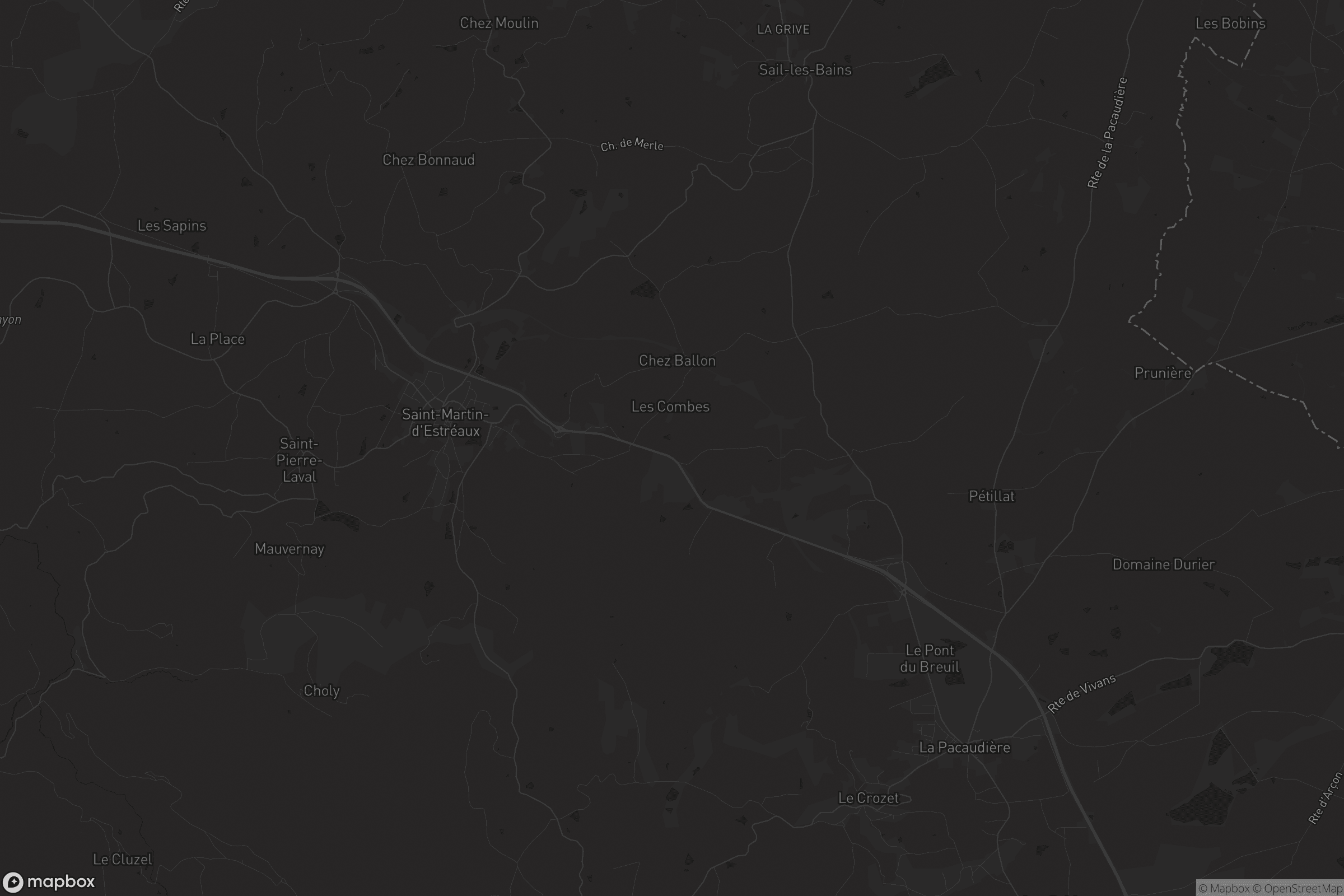 Carte de Saint-Martin-d'Estréaux