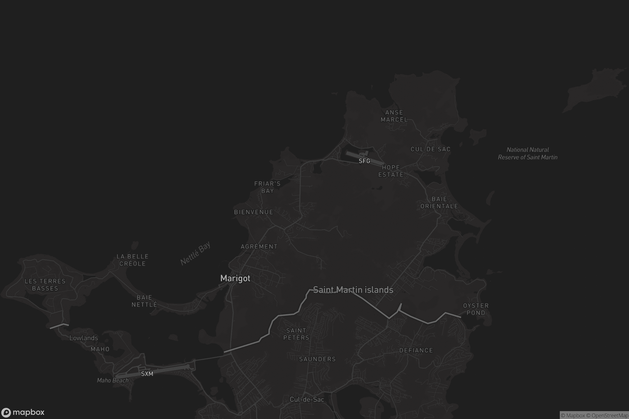 Carte de Saint-Martin (France)