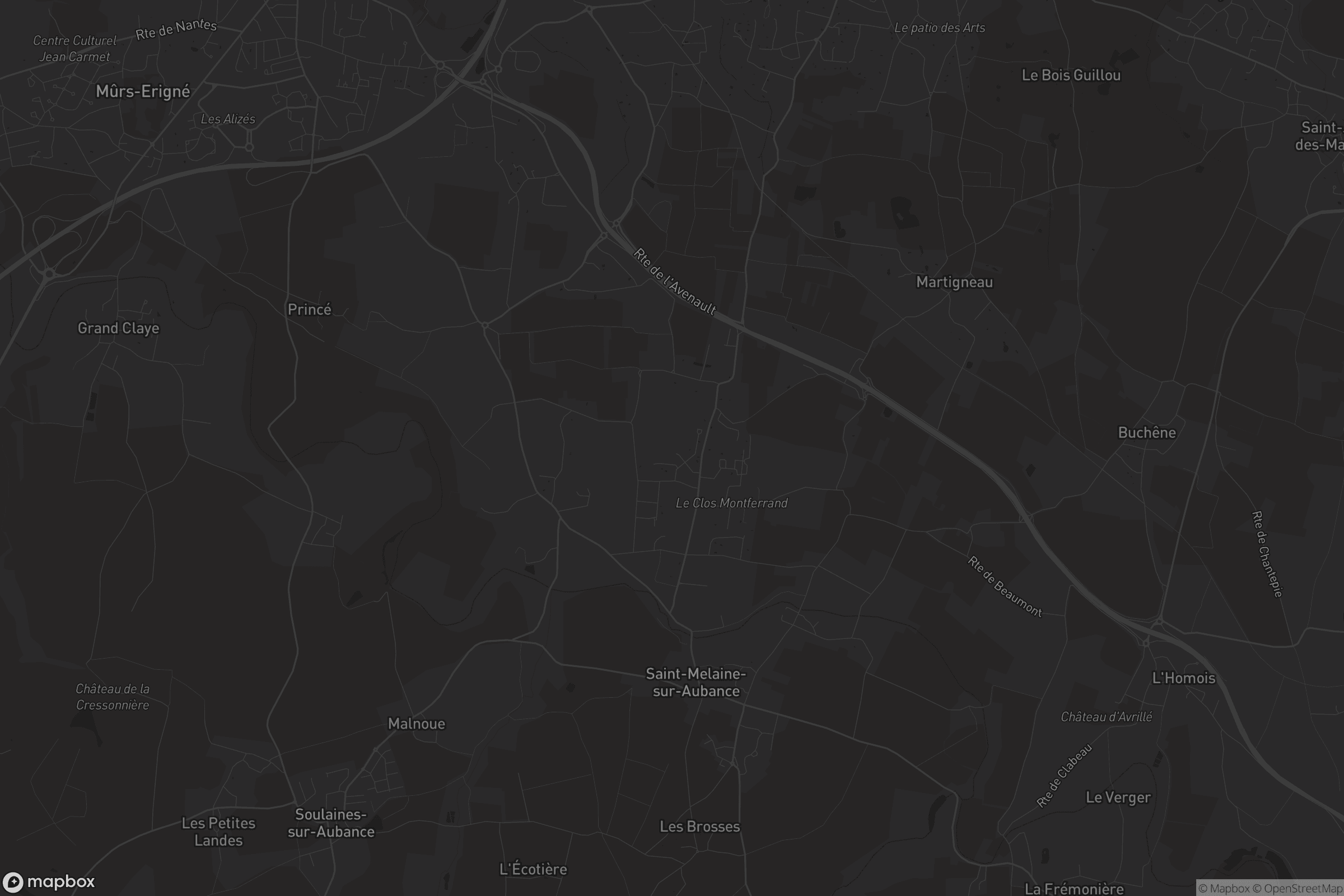 Carte de Saint-Melaine-sur-Aubance