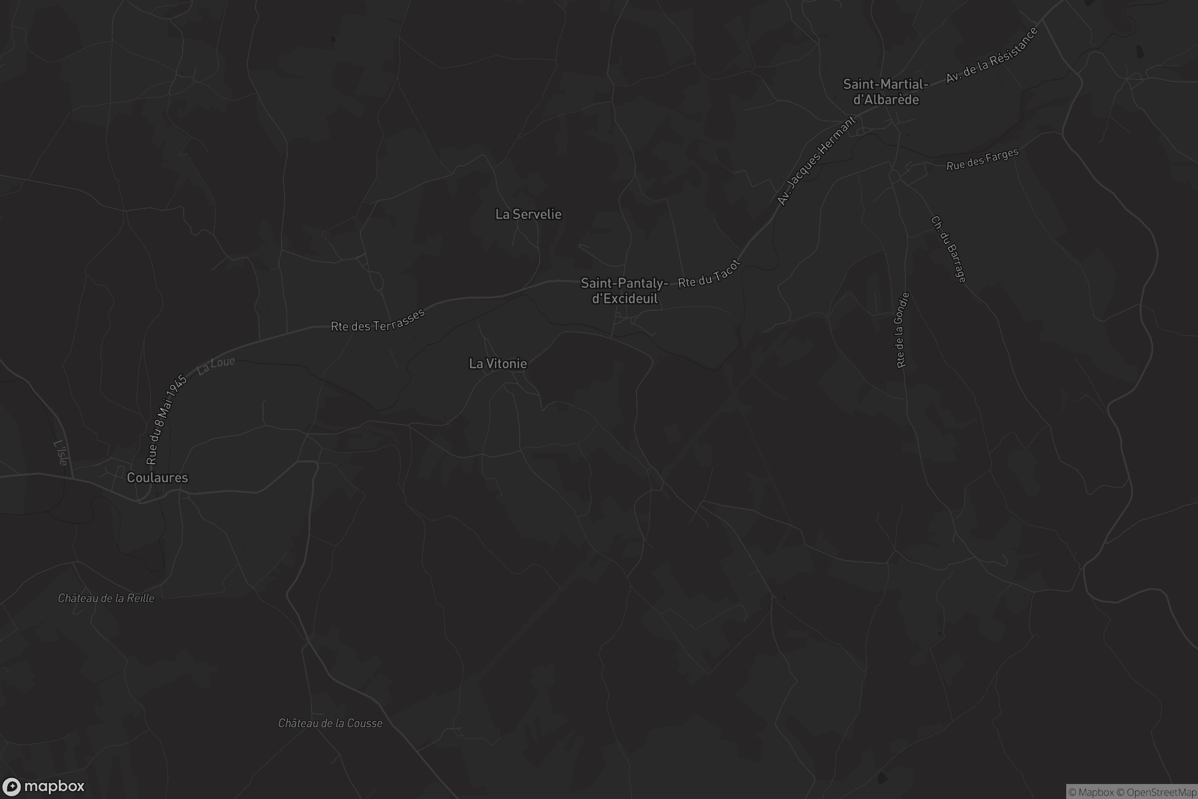 Carte de Saint-Pantaly-d'Excideuil