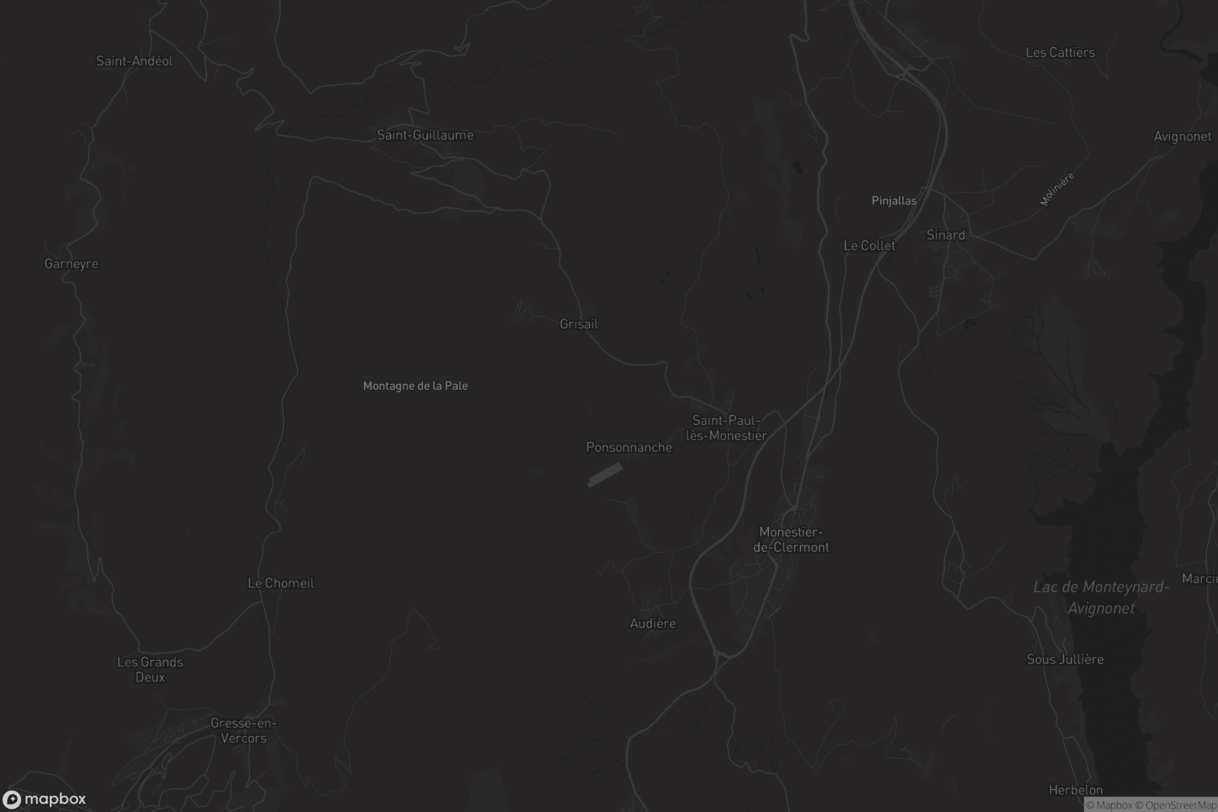 Carte de Saint-Paul-lès-Monestier
