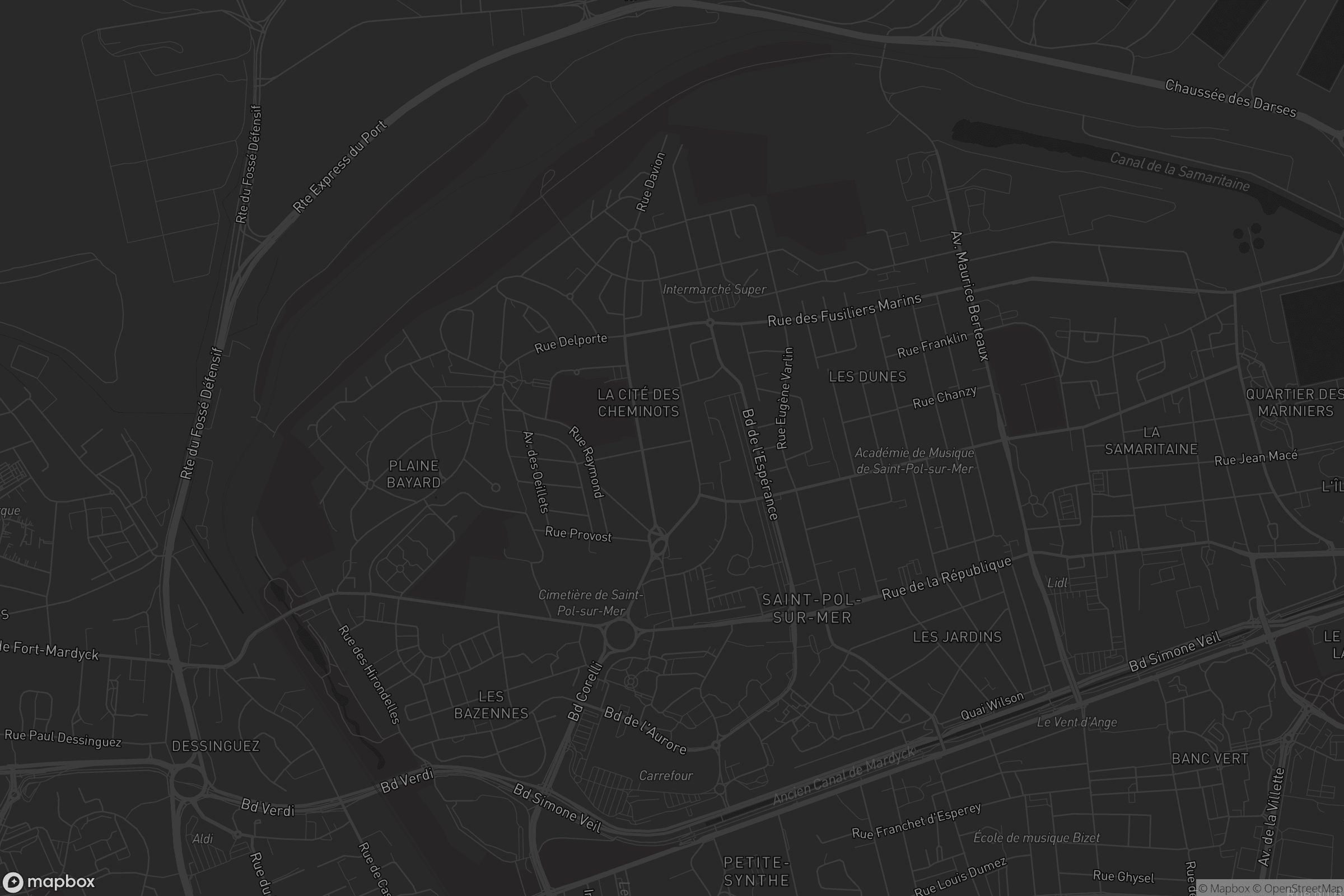 Carte de Saint-Pol-sur-Mer