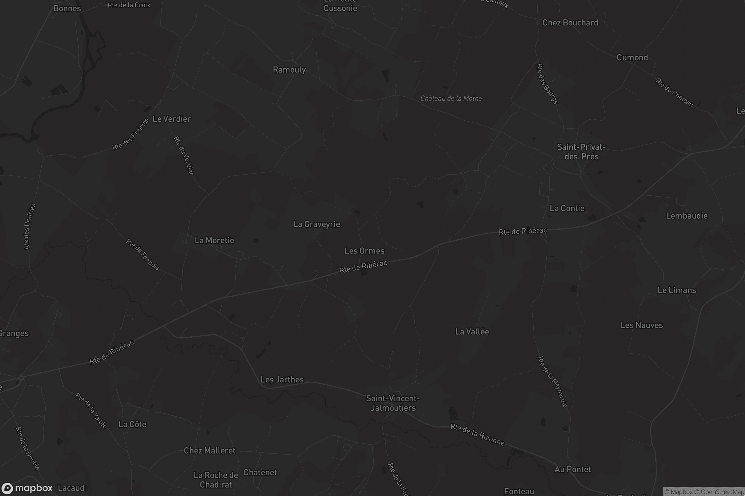 Carte de Saint-Privat-des-Prés