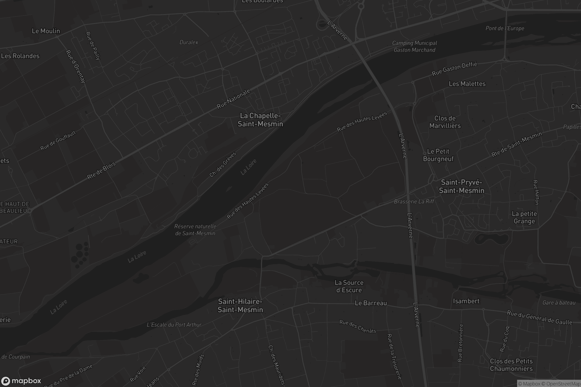 Carte de Saint-Pryvé-Saint-Mesmin
