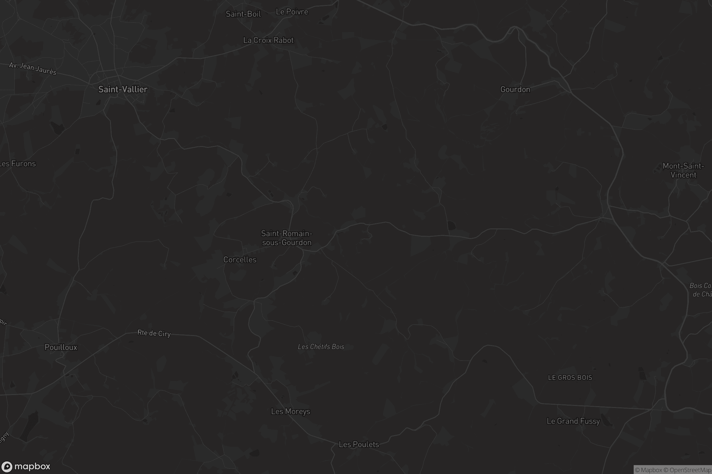 Carte de Saint-Romain-sous-Gourdon