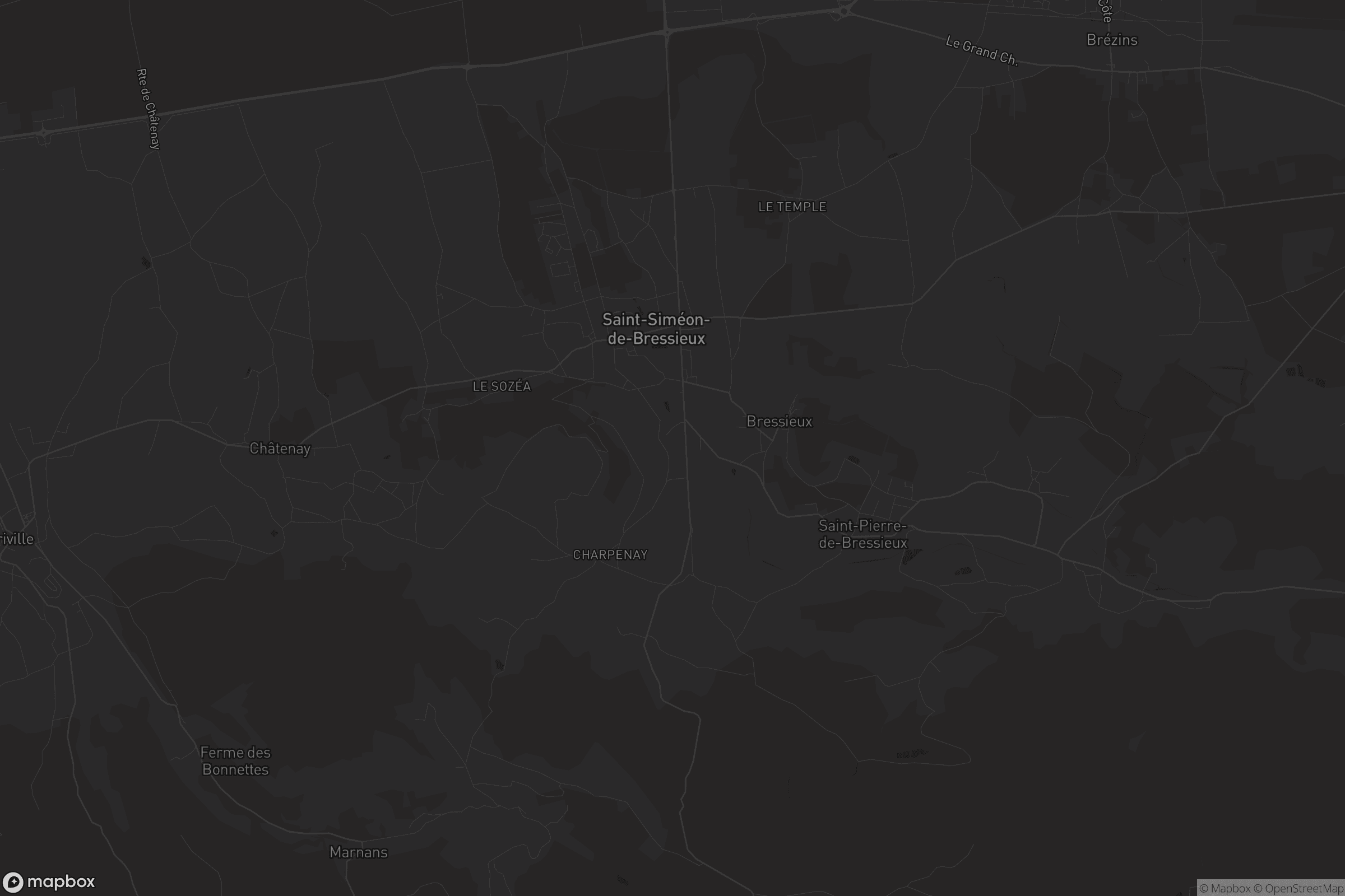 Carte de Saint-Siméon-de-Bressieux