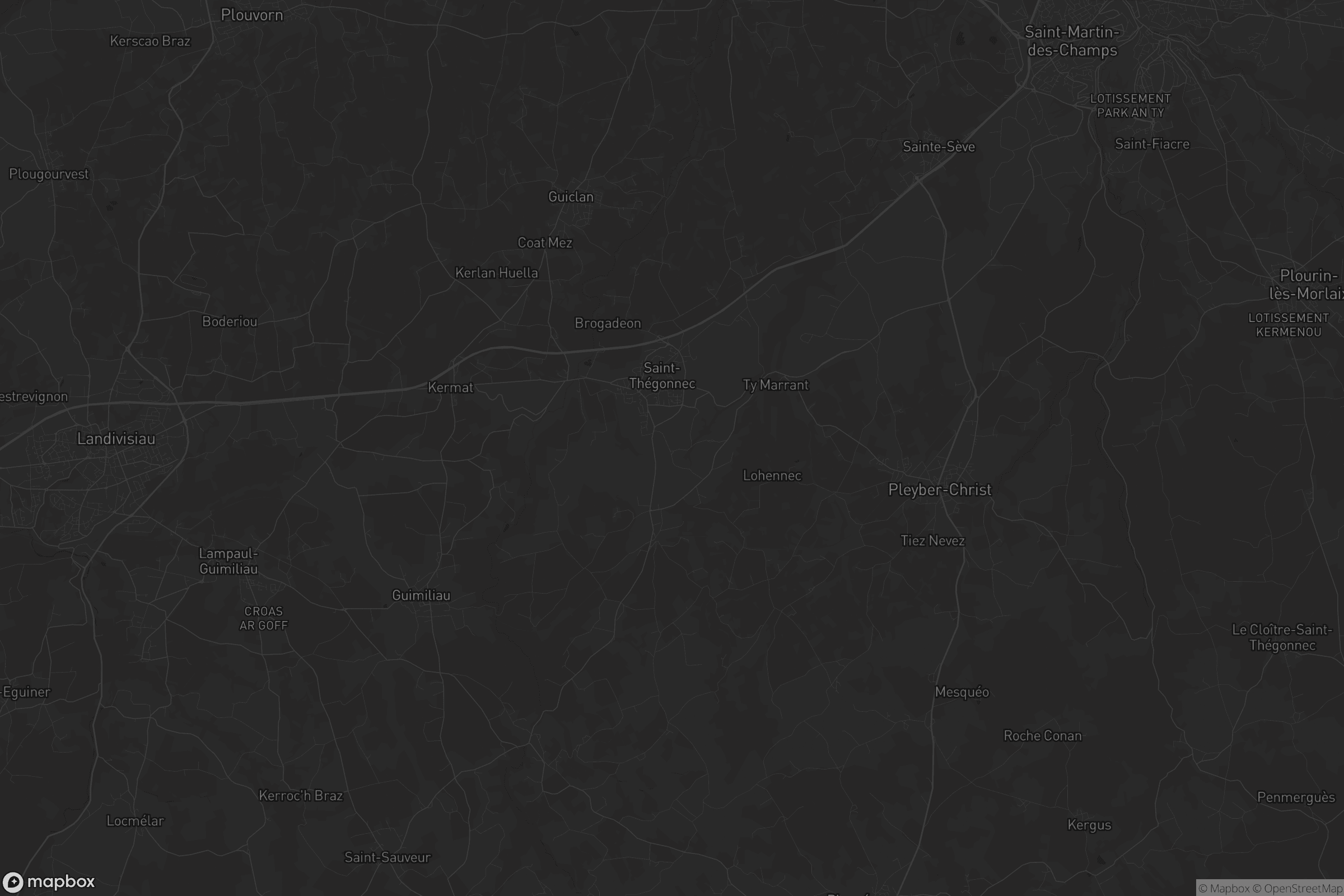 Carte de Saint-Thégonnec Loc-Eguiner