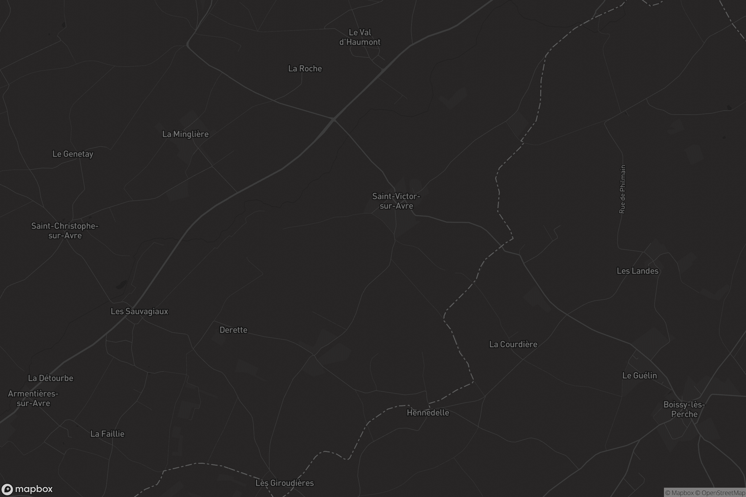 Carte de Saint-Victor-sur-Avre