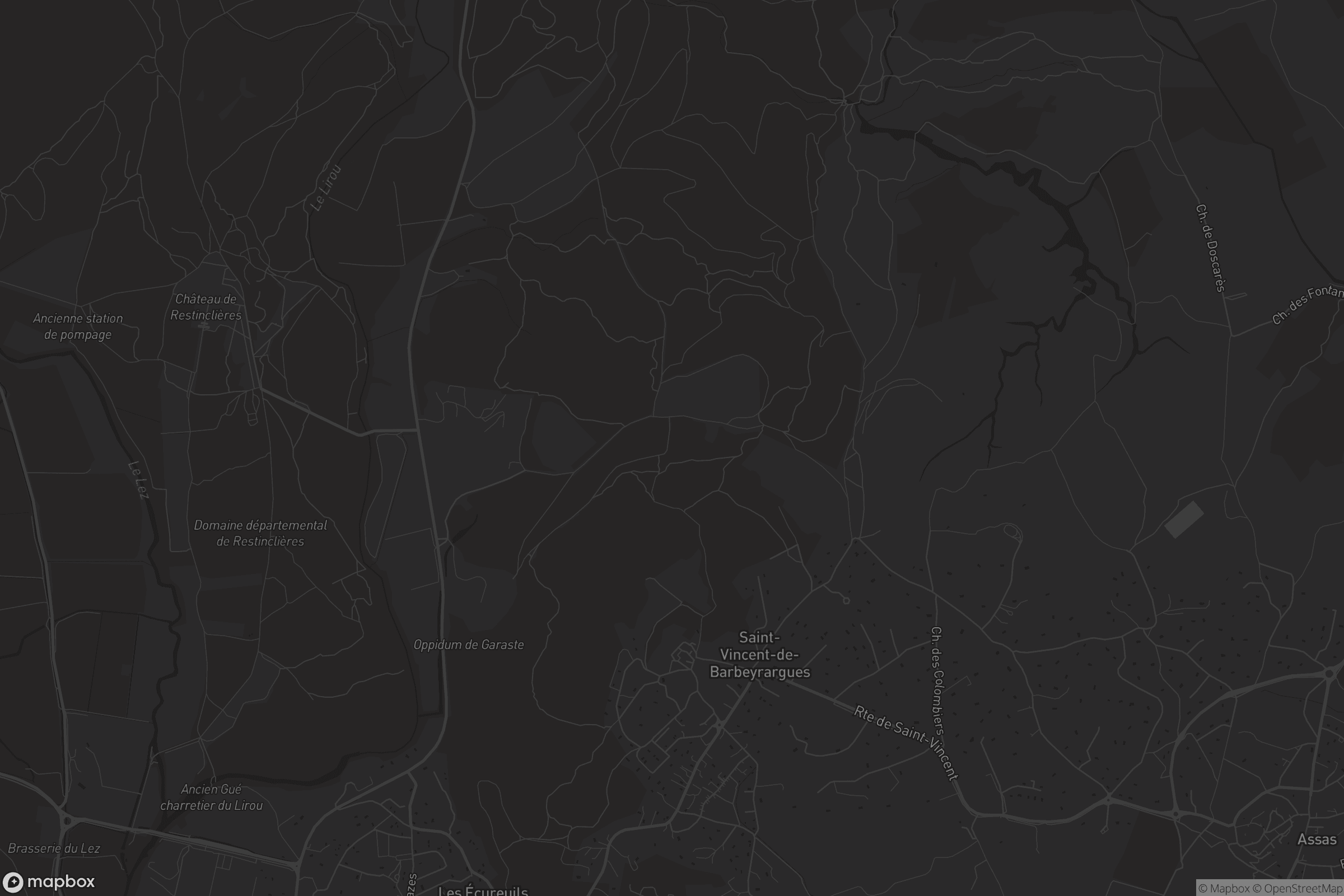 Carte de Saint-Vincent-de-Barbeyrargues