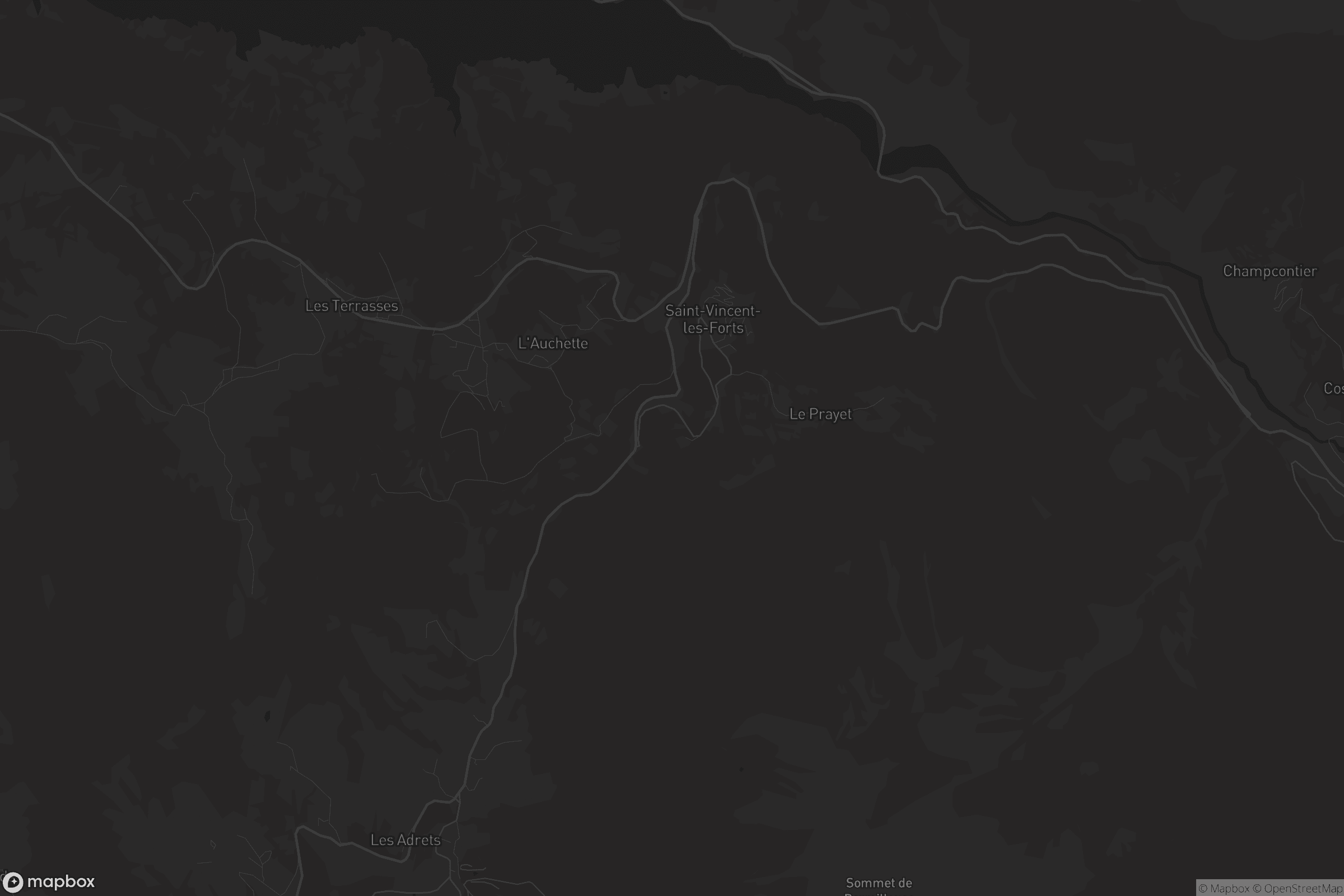 Carte de Saint-Vincent-les-Forts