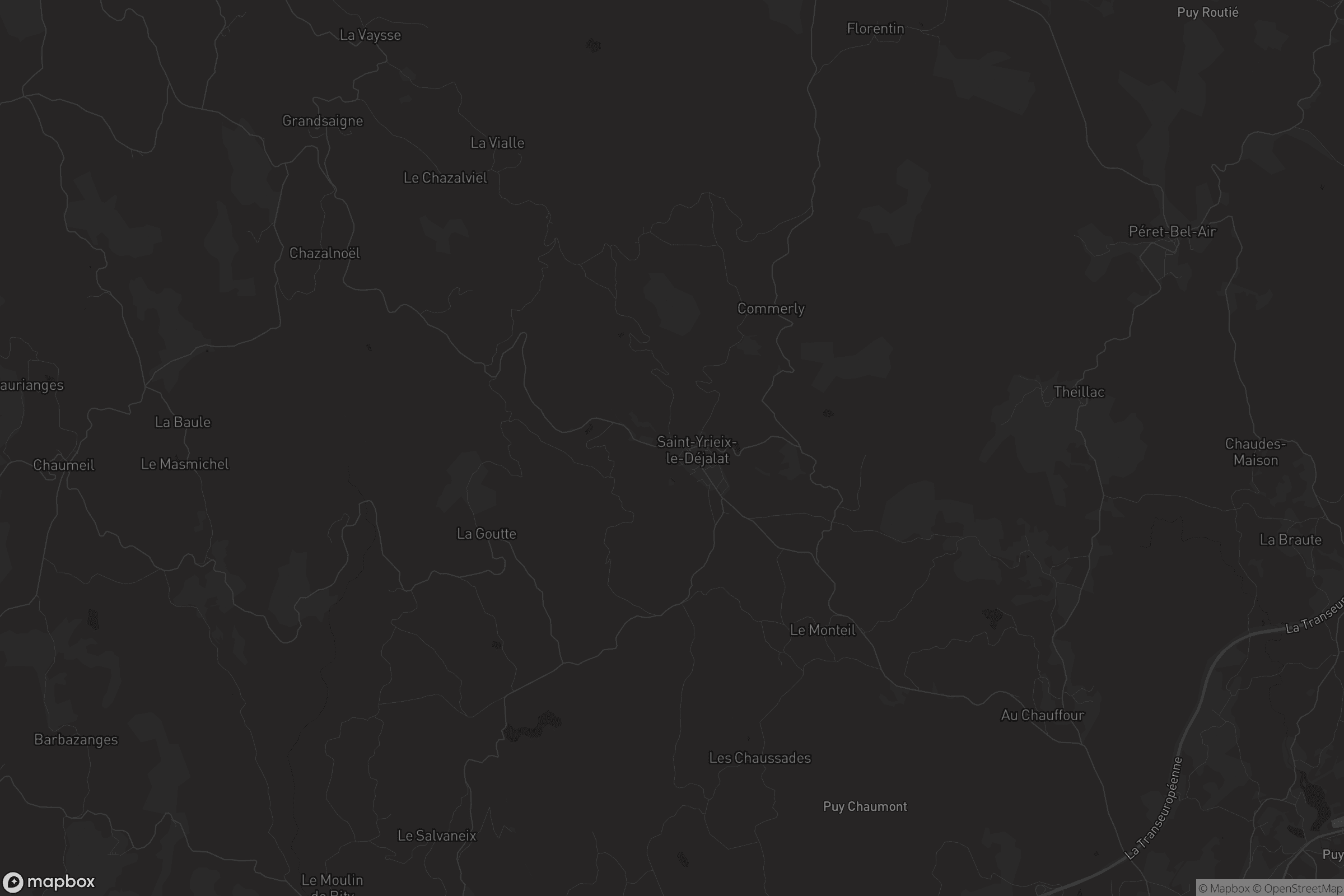 Carte de Saint-Yrieix-le-Déjalat