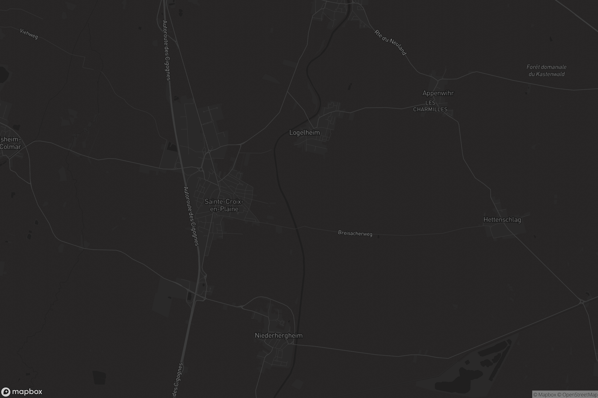 Carte de Sainte-Croix-en-Plaine