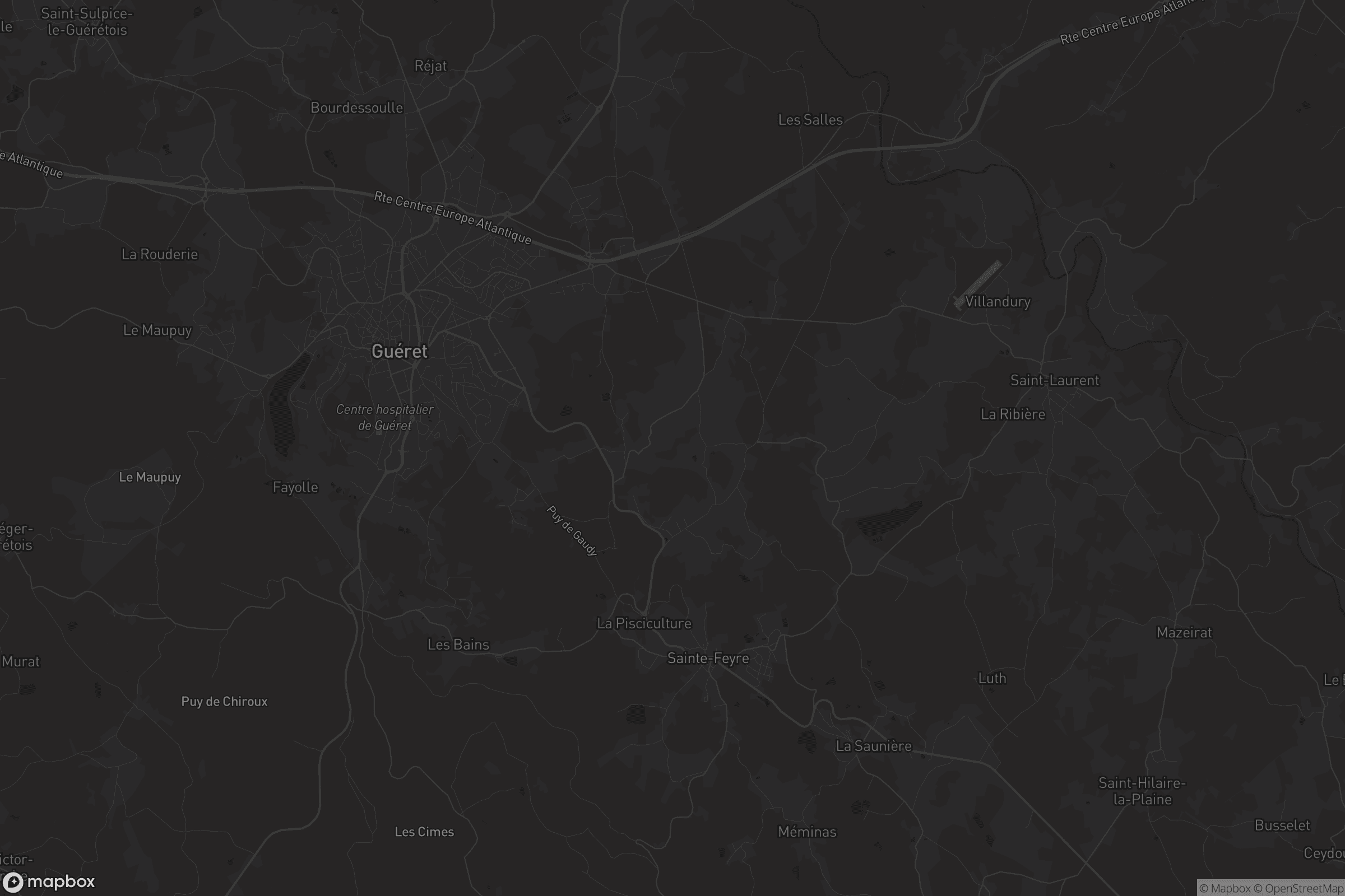 Carte de Sainte-Feyre