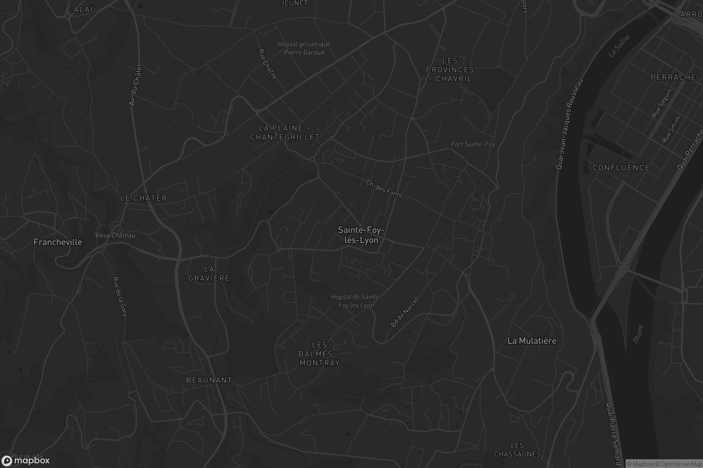 Carte de Sainte-Foy-lès-Lyon