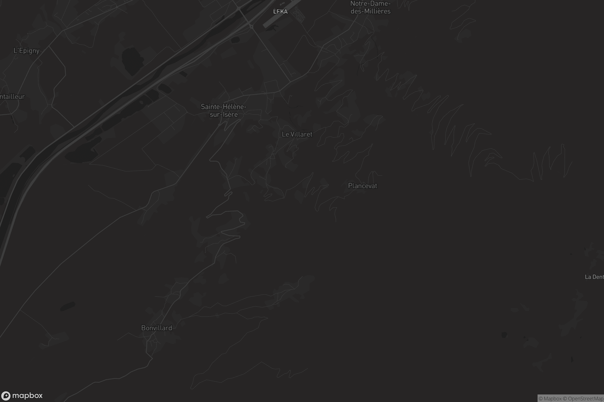 Carte de Sainte-Hélène-sur-Isère