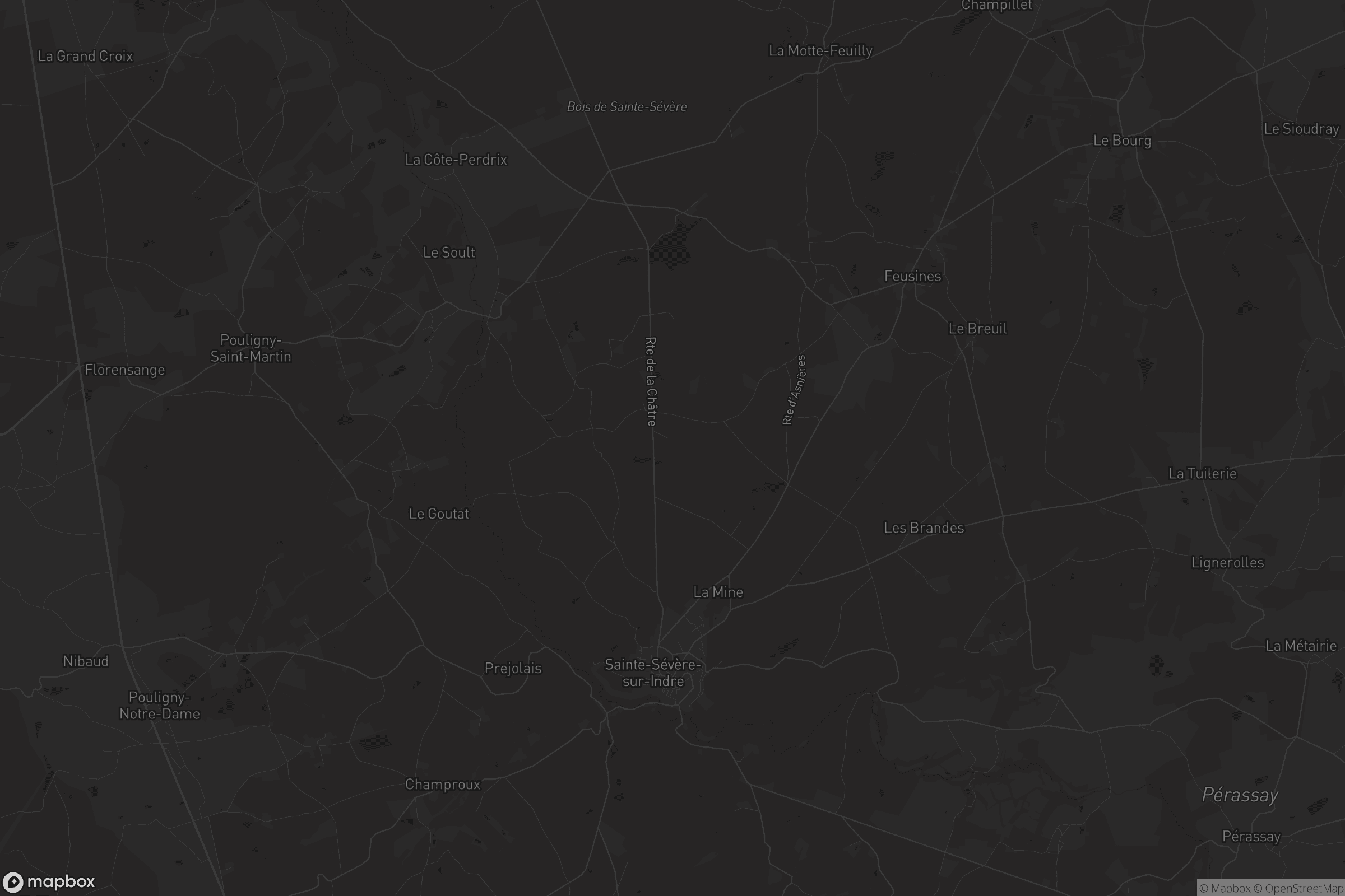 Carte de Sainte-Sévère-sur-Indre