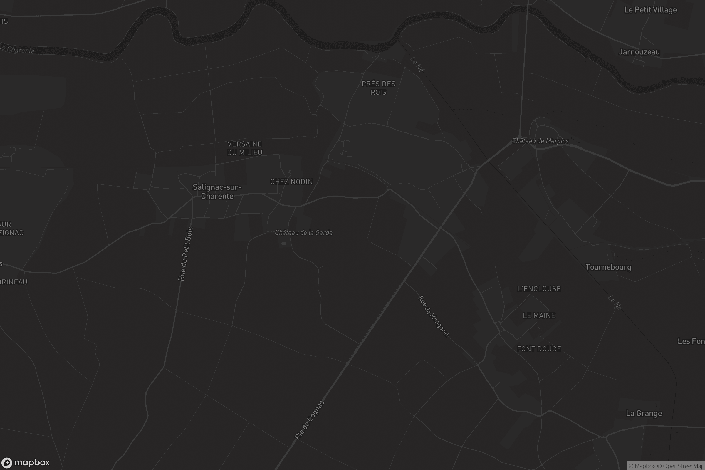 Carte de Salignac-sur-Charente