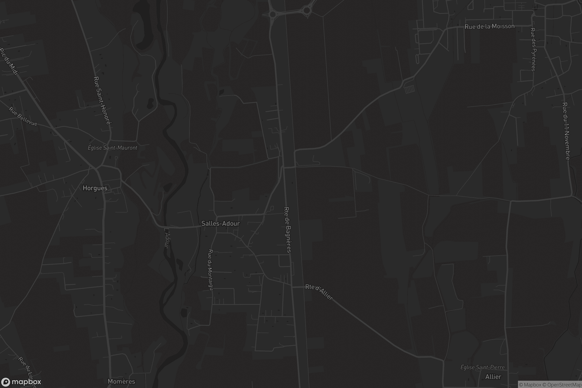 Carte de Salles-Adour