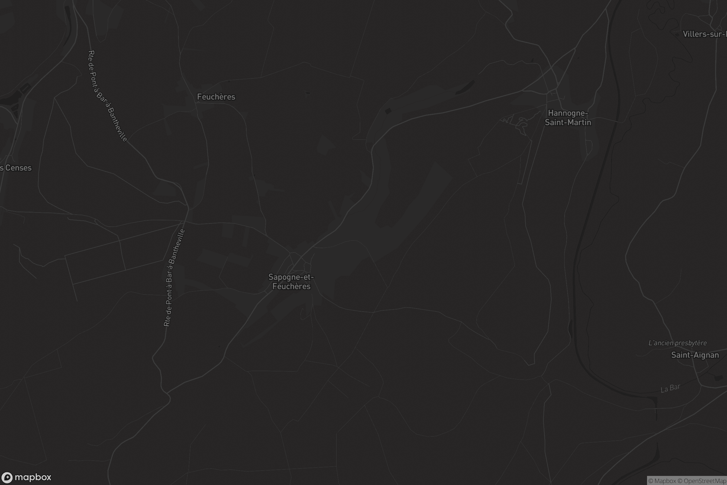 Carte de Sapogne-et-Feuchères